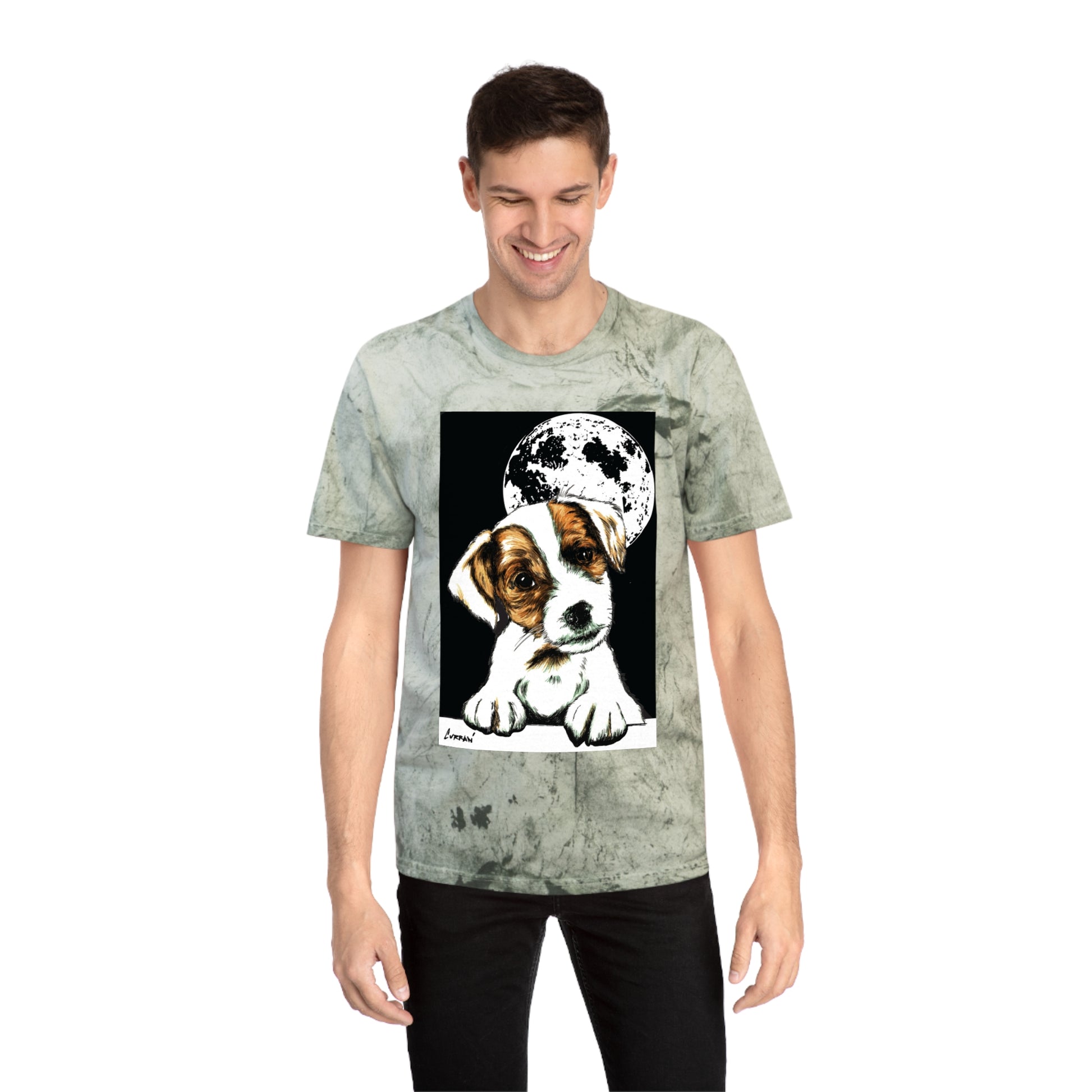 Color Blast Beagle Moon Unisex T Shirt for Pet Lovers