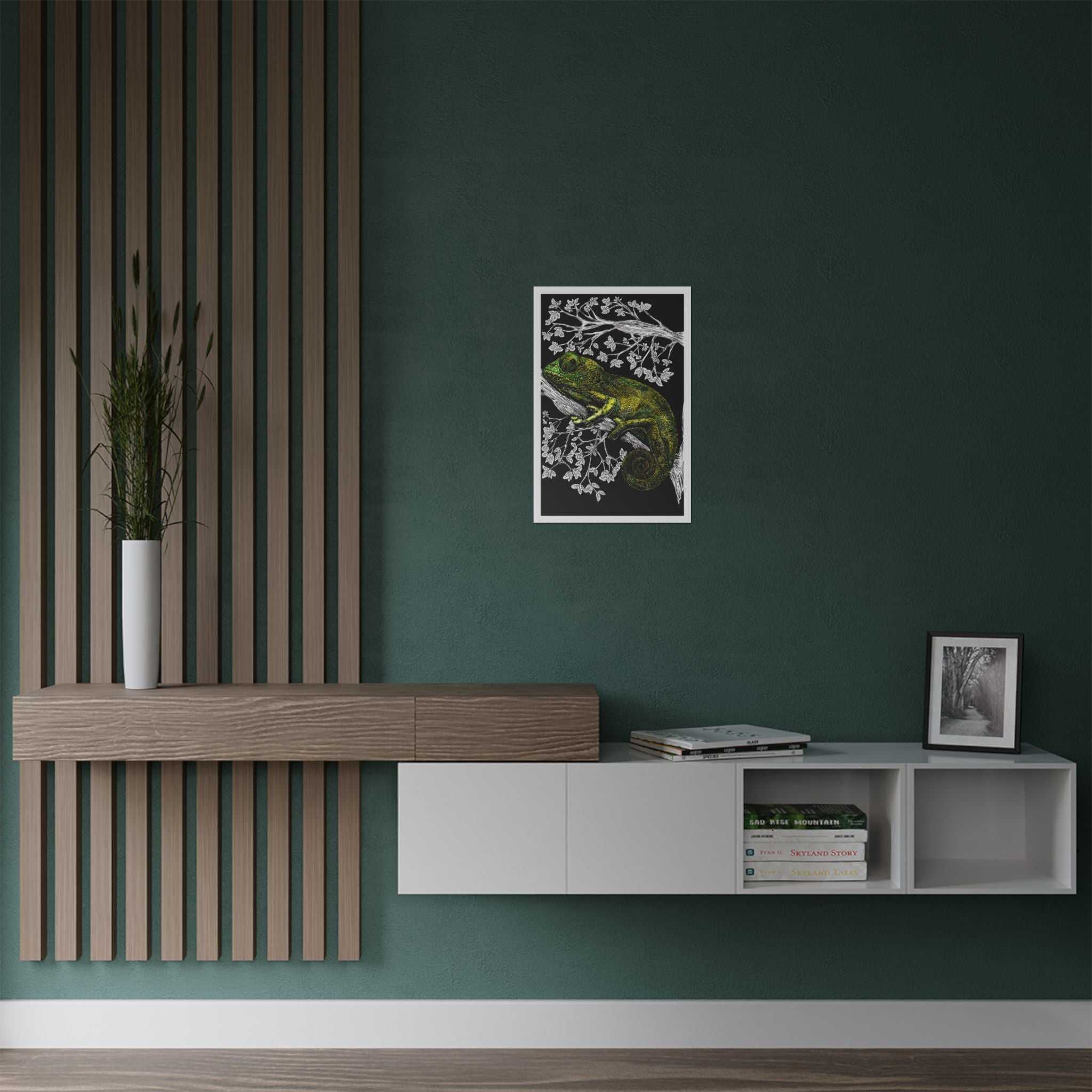 Transform your walls with our stunning Chameleon Satin Poster - 300gsm Wall Art for Nature Lovers. Elevate your space with vibrant colors!