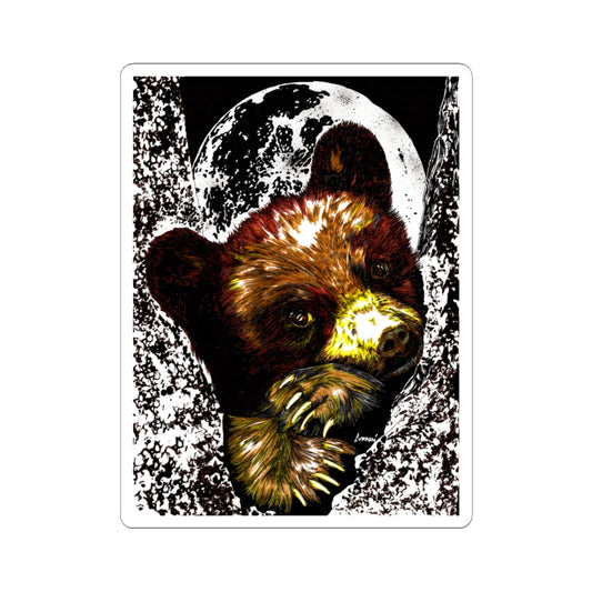 Brown Bear Cub Kiss-Cut Stickers
