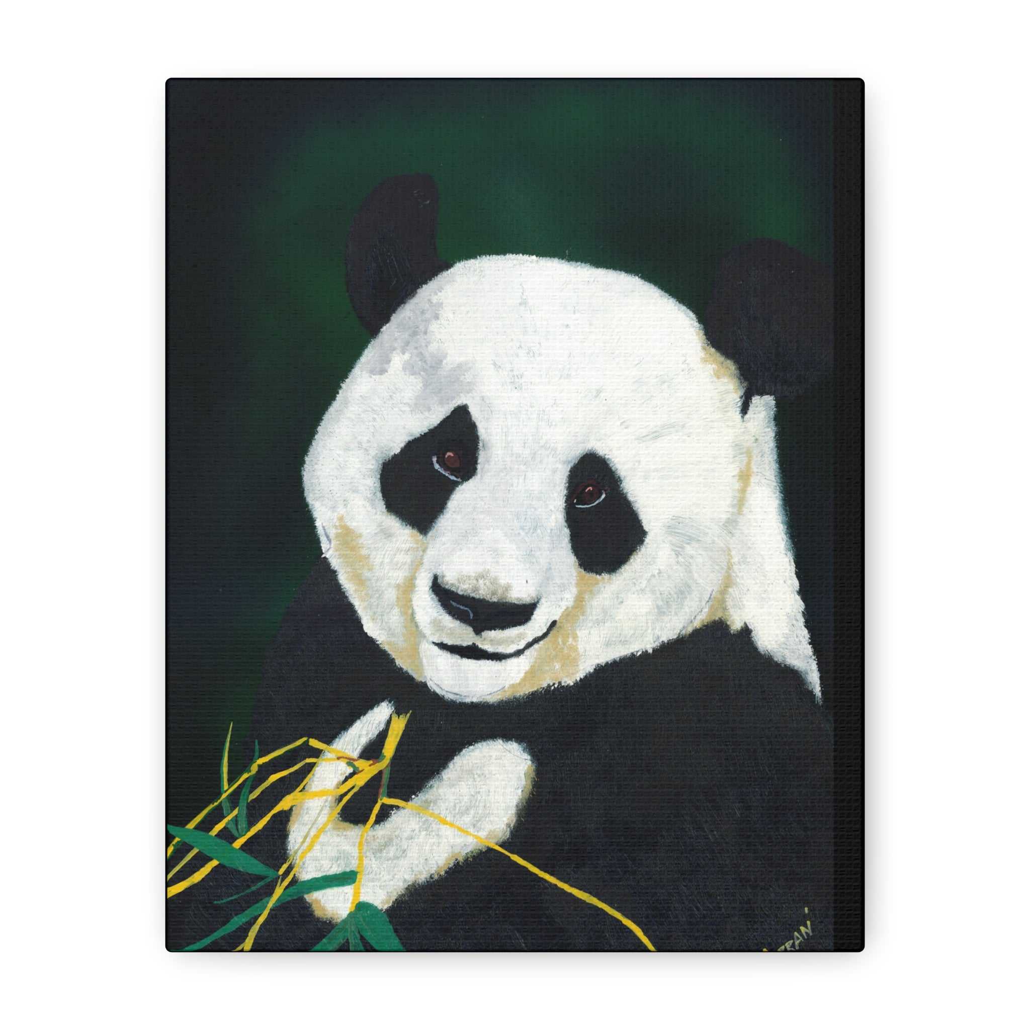 Panda Wall Art, Panda Print, Wildlife Art, Hand-Painted