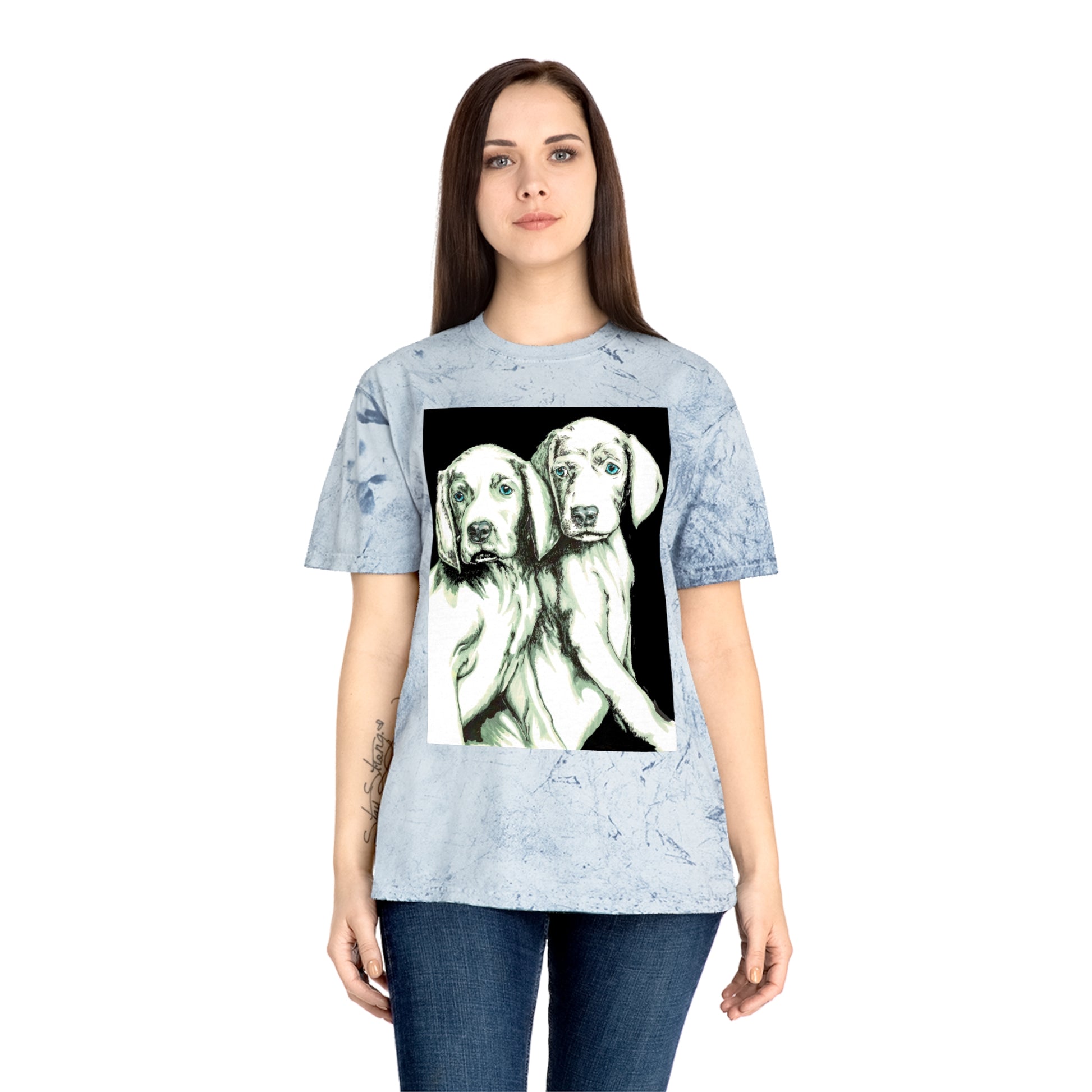 Color Blast Unisex T-Shirt with Playful Dog Design