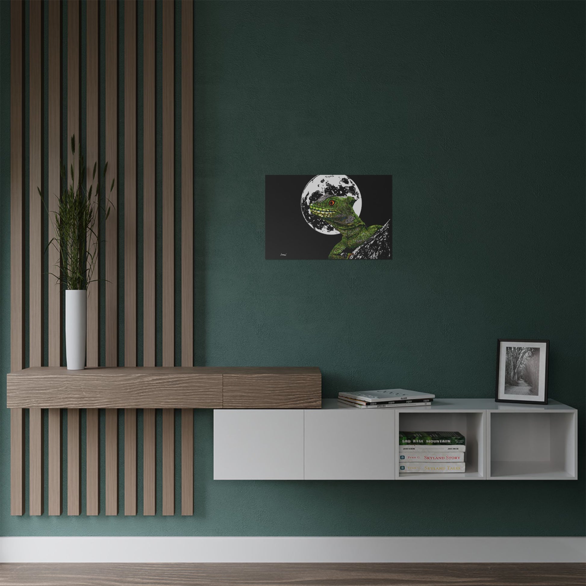 Lizard Moon Satin Poster | 300gsm Art Print for Home Décor