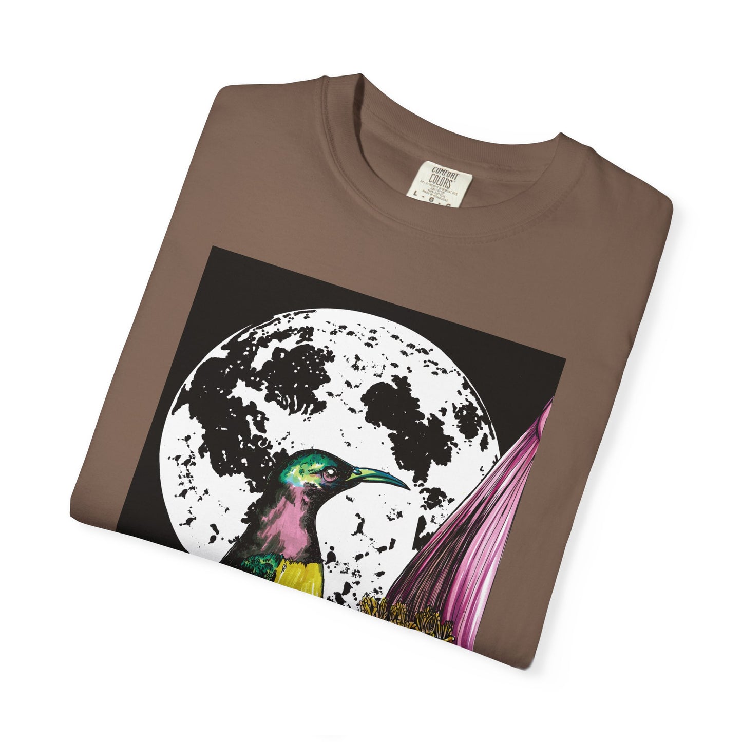 Moonlit Hummingbird Unisex T-Shirt - Vibrant Nature Design