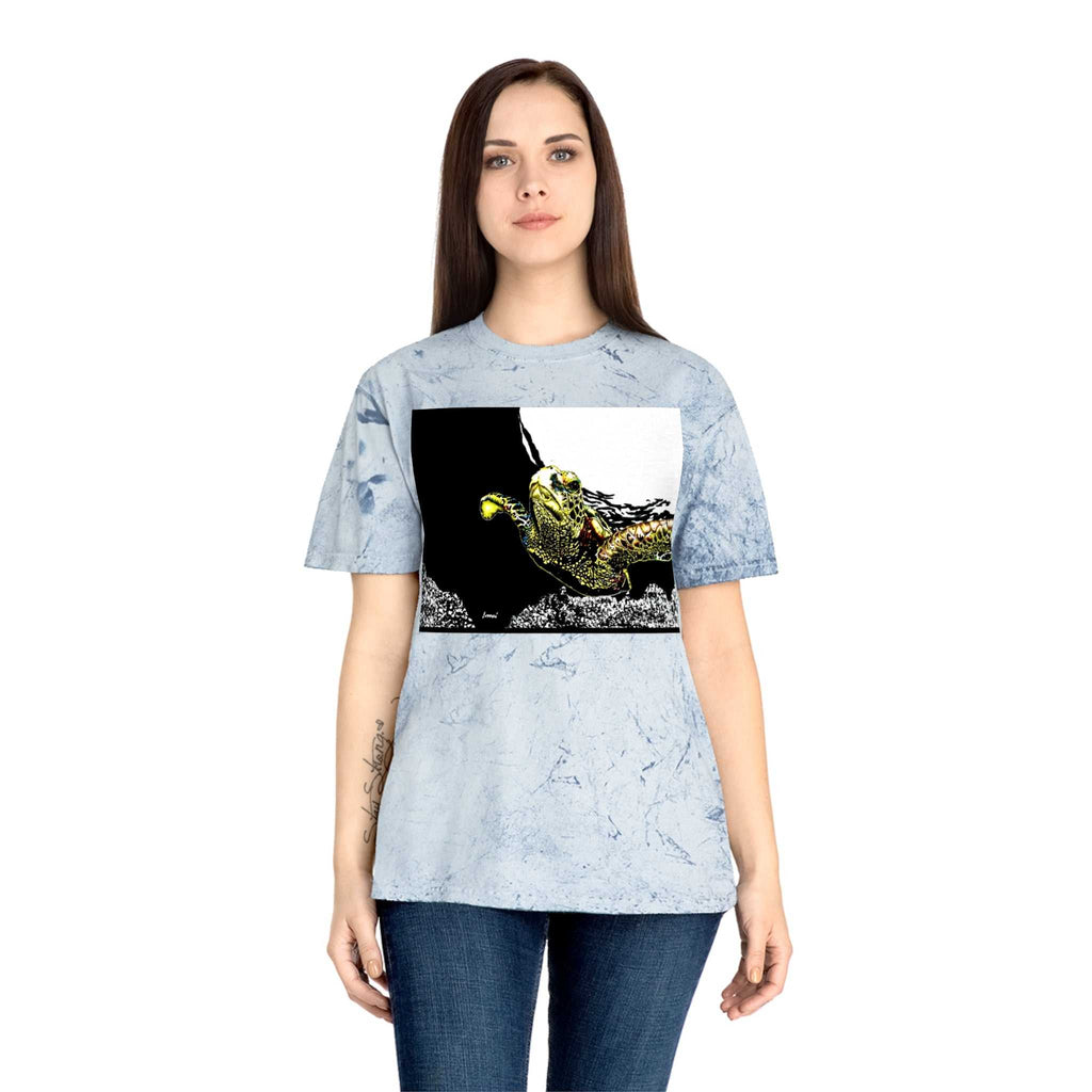 Ocean Vibes Unisex T Shirt with Hand Drawn Sea Turtle Art