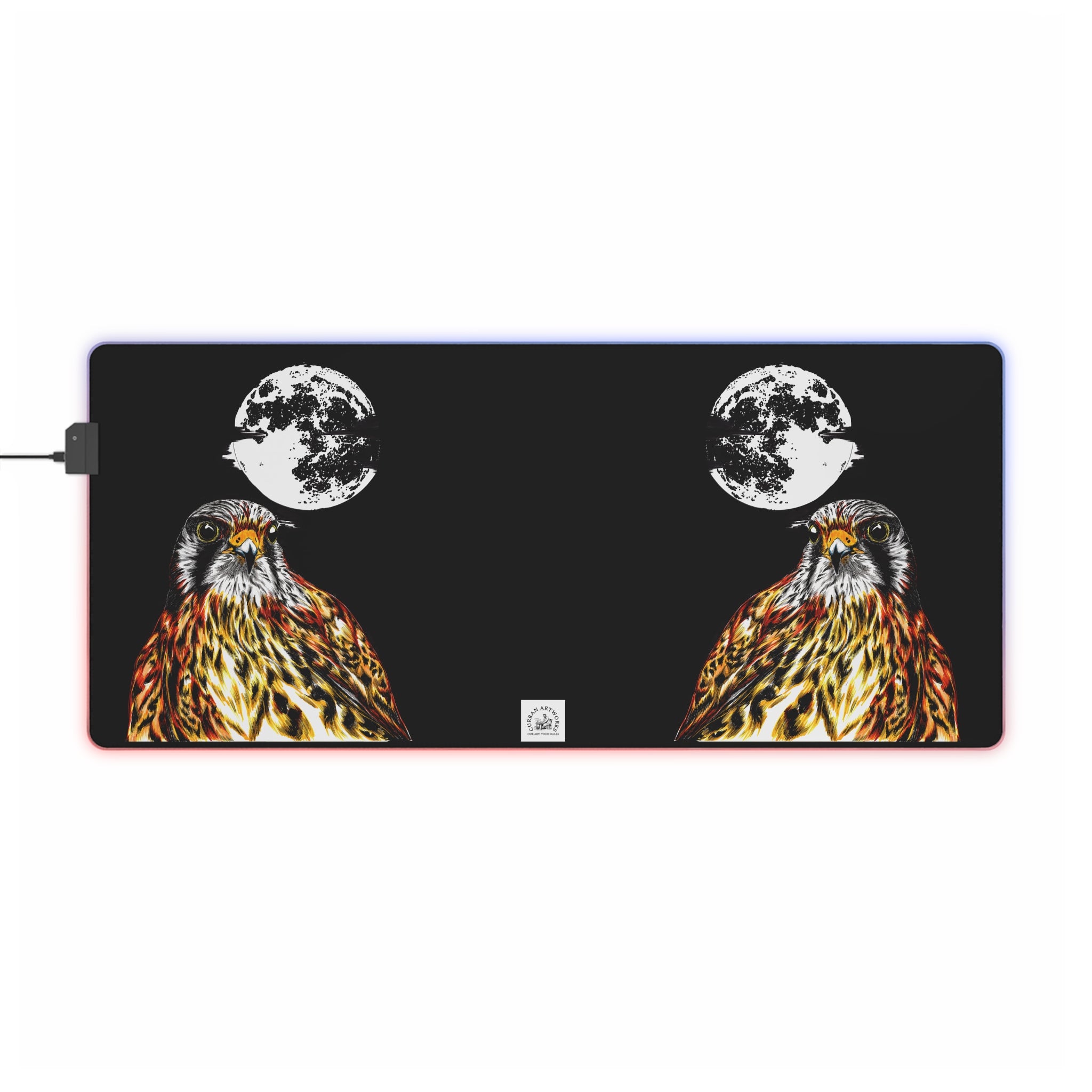 LED Gaming Mouse Pad with Hawk Design - Perfect for Gamers