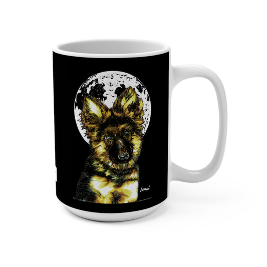 German Sheppard Puppy Mug - 15oz Ceramic Coffee Cup