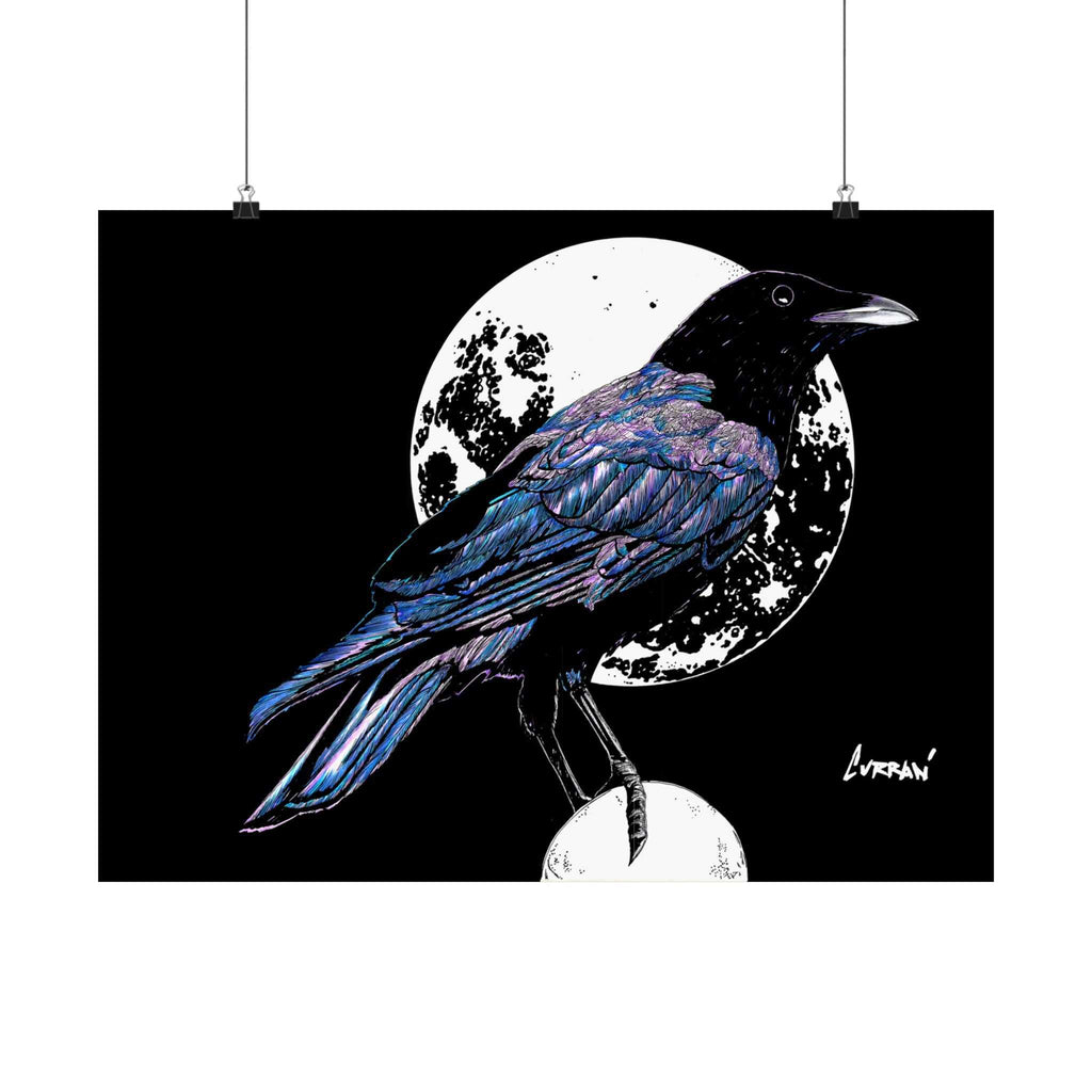 Mystical Crow Satin Poster - 300gsm Art Print