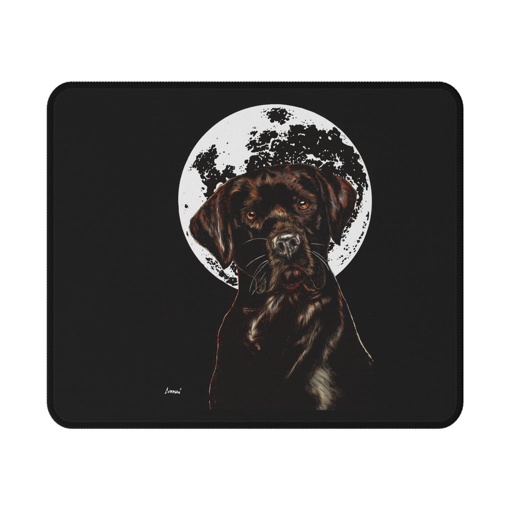 Chocolate Lab in the Moonlight Non-Slip Gaming Mouse Pad