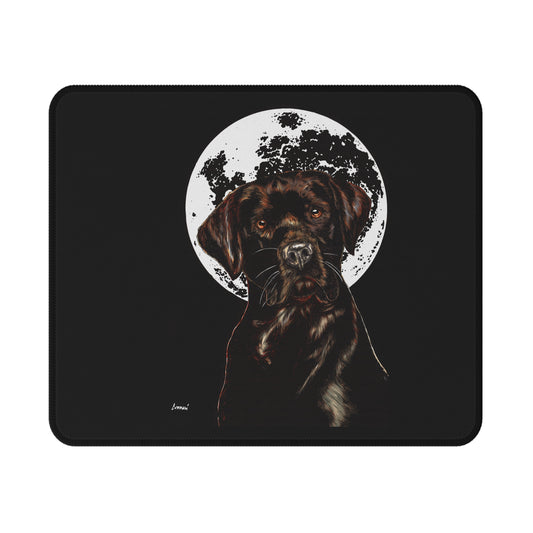 Chocolate Lab in the Moonlight Non-Slip Gaming Mouse Pad