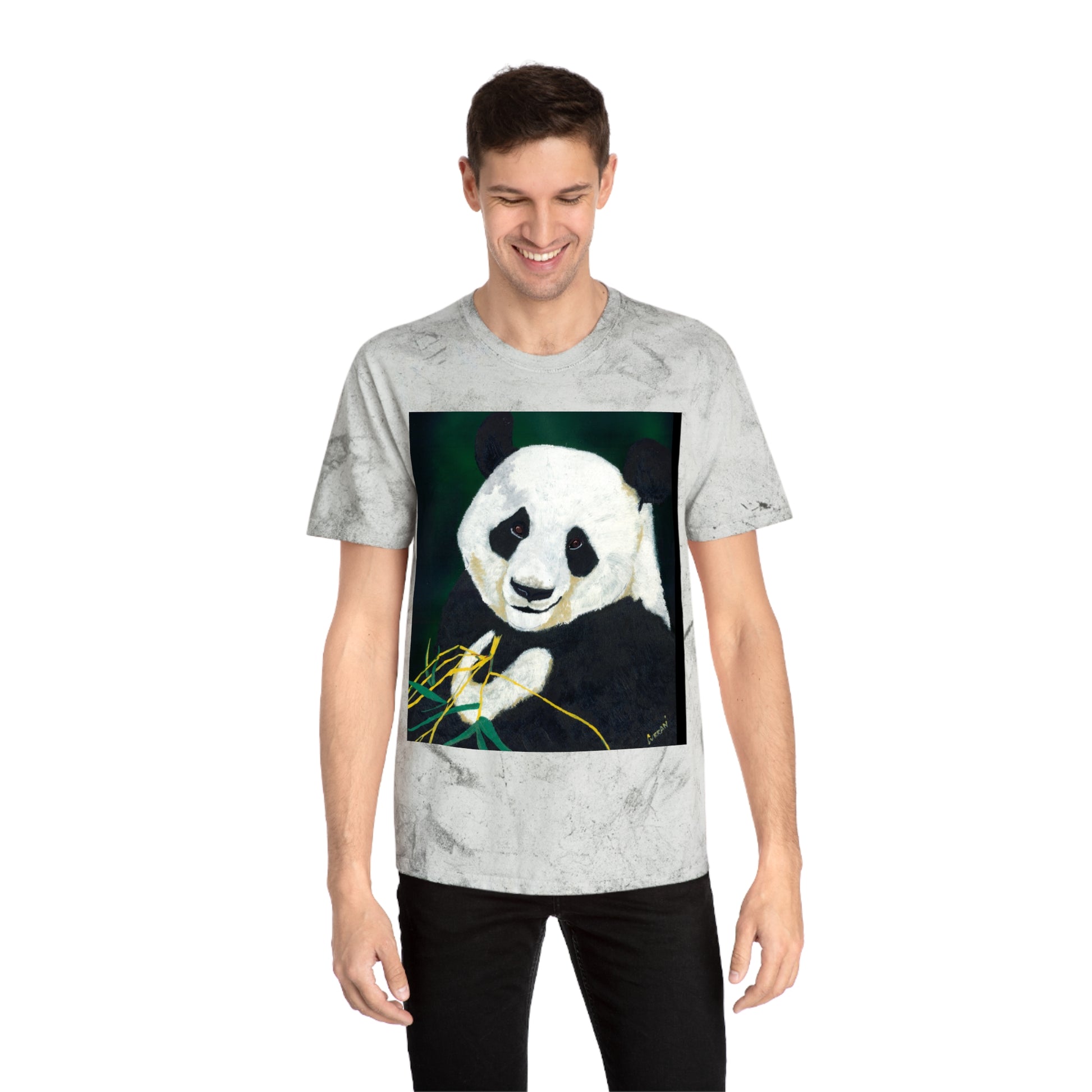 Cute Panda Unisex Color Blast T Shirt Nature Inspired Design
