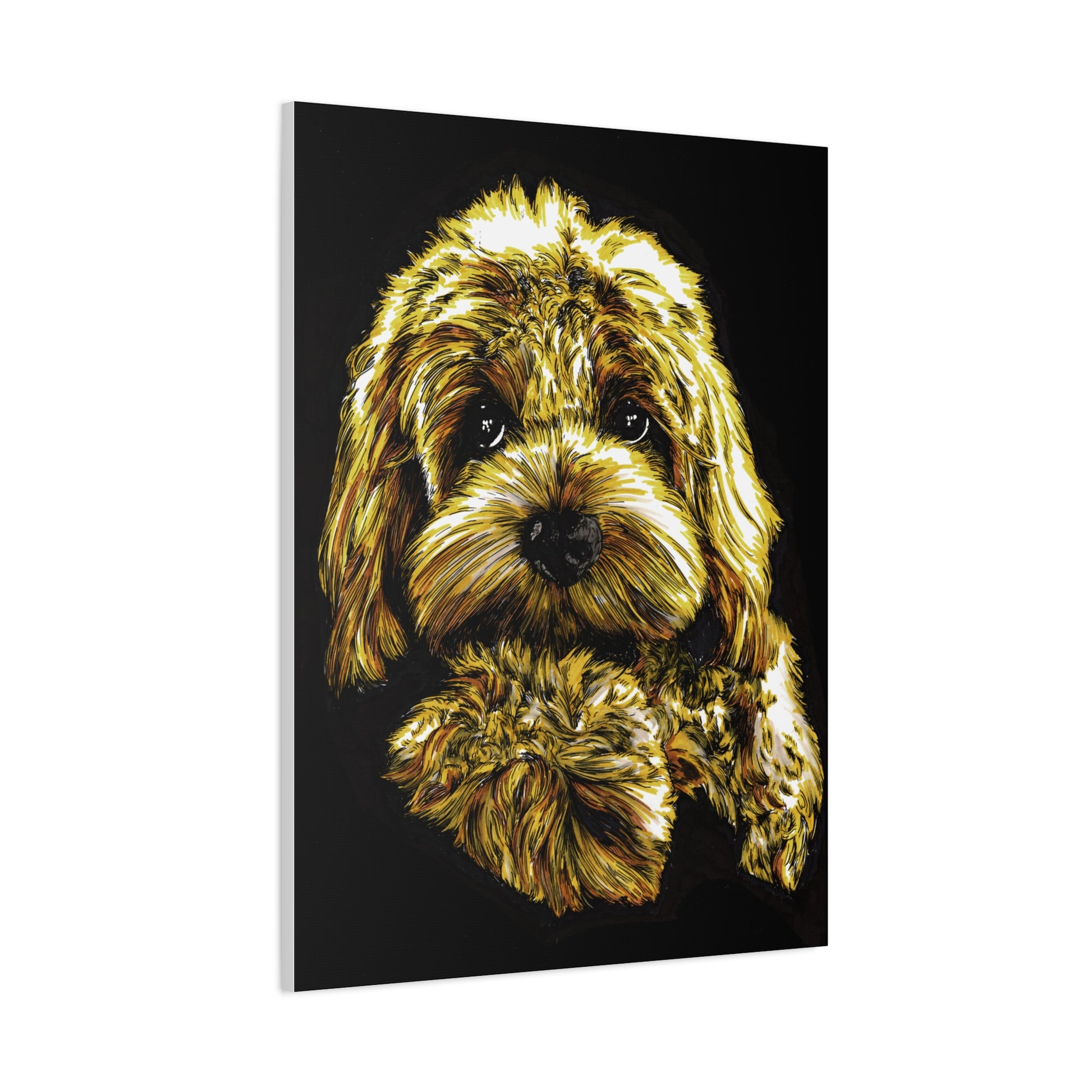 Goldendoodle Print, Hand-Drawn Original Dog Art,