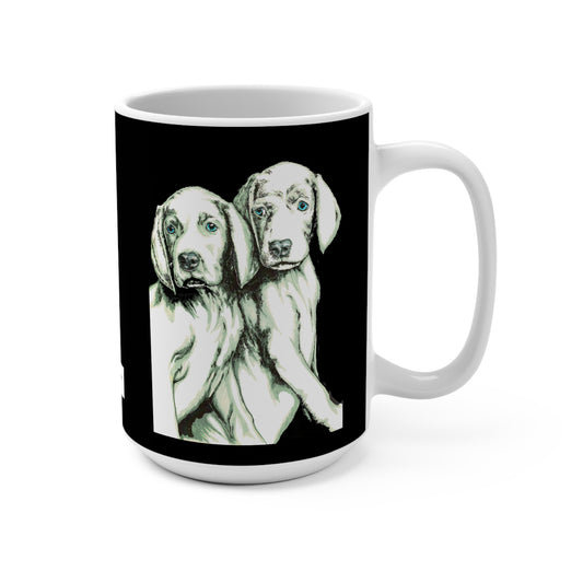 Puppies Lovers Mug - Unique 15oz Ceramic Coffee Cup