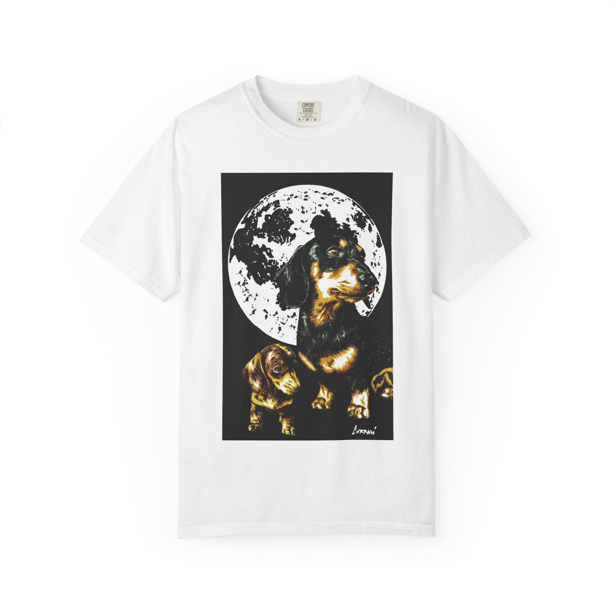 Dachshund Puppies Full Moon Dog Lovers T-Shirt
