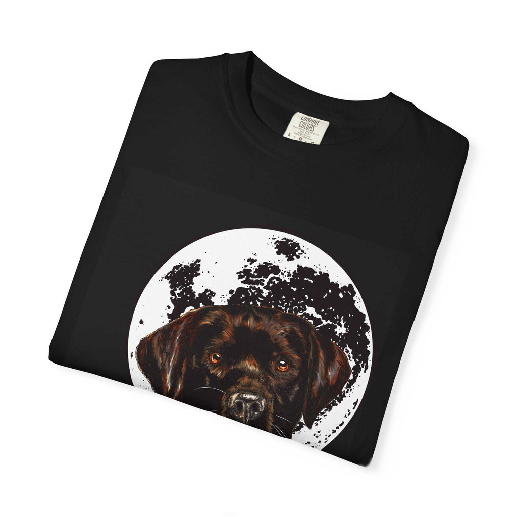 Moonlit Chocolate Lab Unisex Garment-Dyed T-Shirt