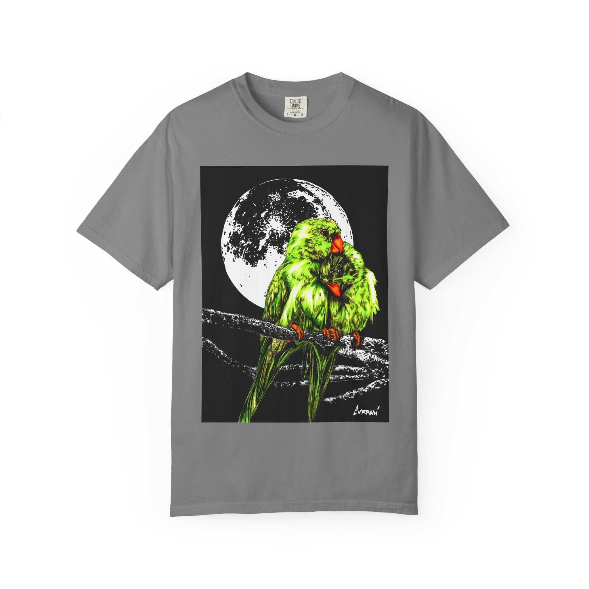 Parrots in the Moonlight Unisex T-shirt.