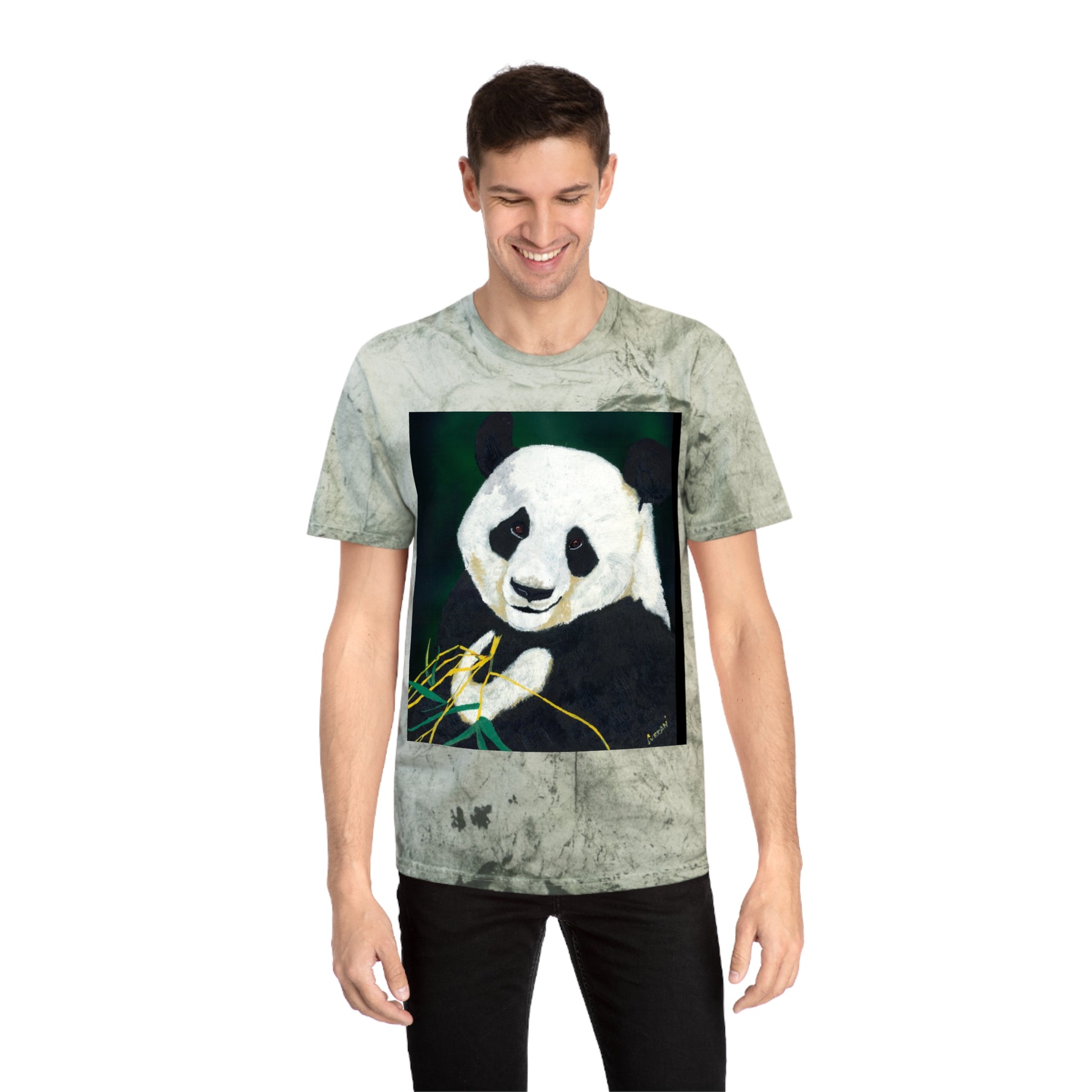 Cute Panda Unisex Color Blast T Shirt Nature Inspired Design