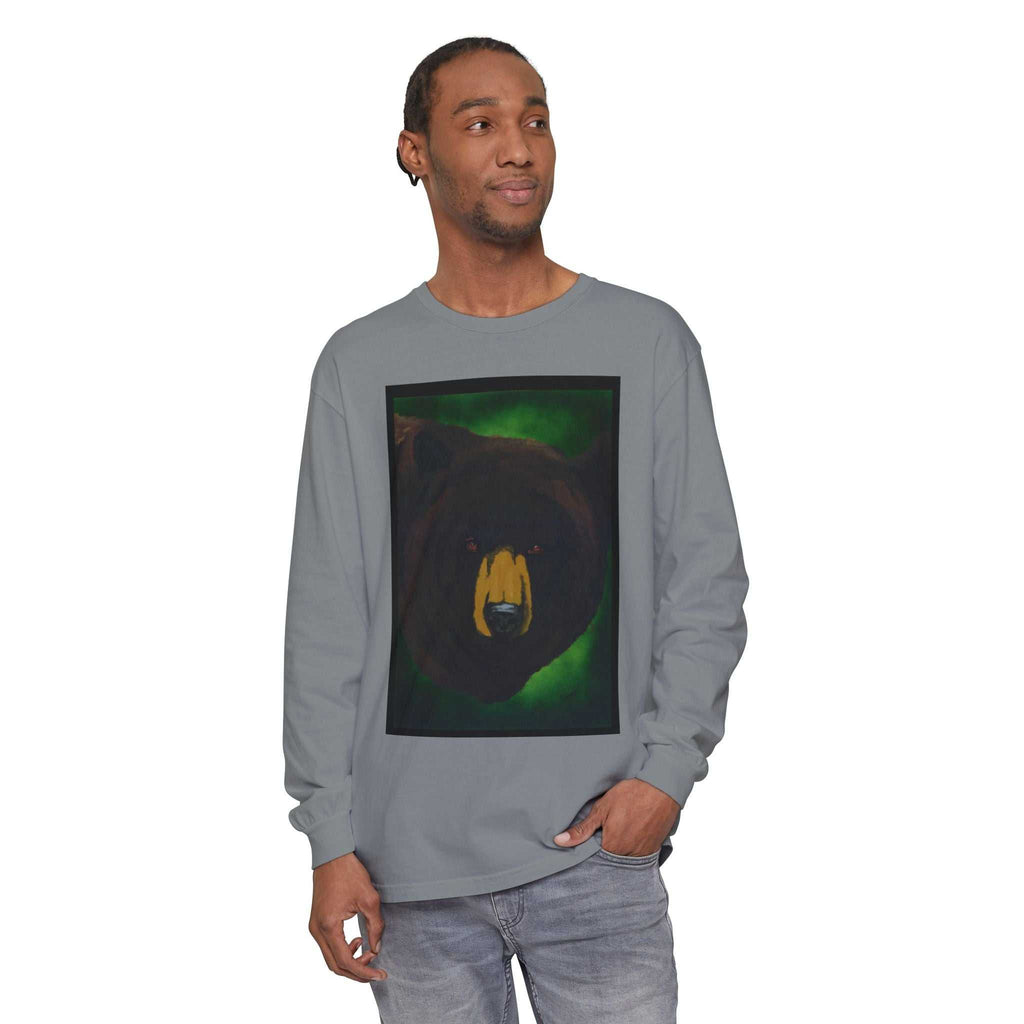 Brown Bear Portrait Long Sleeve Unisex T Shirt