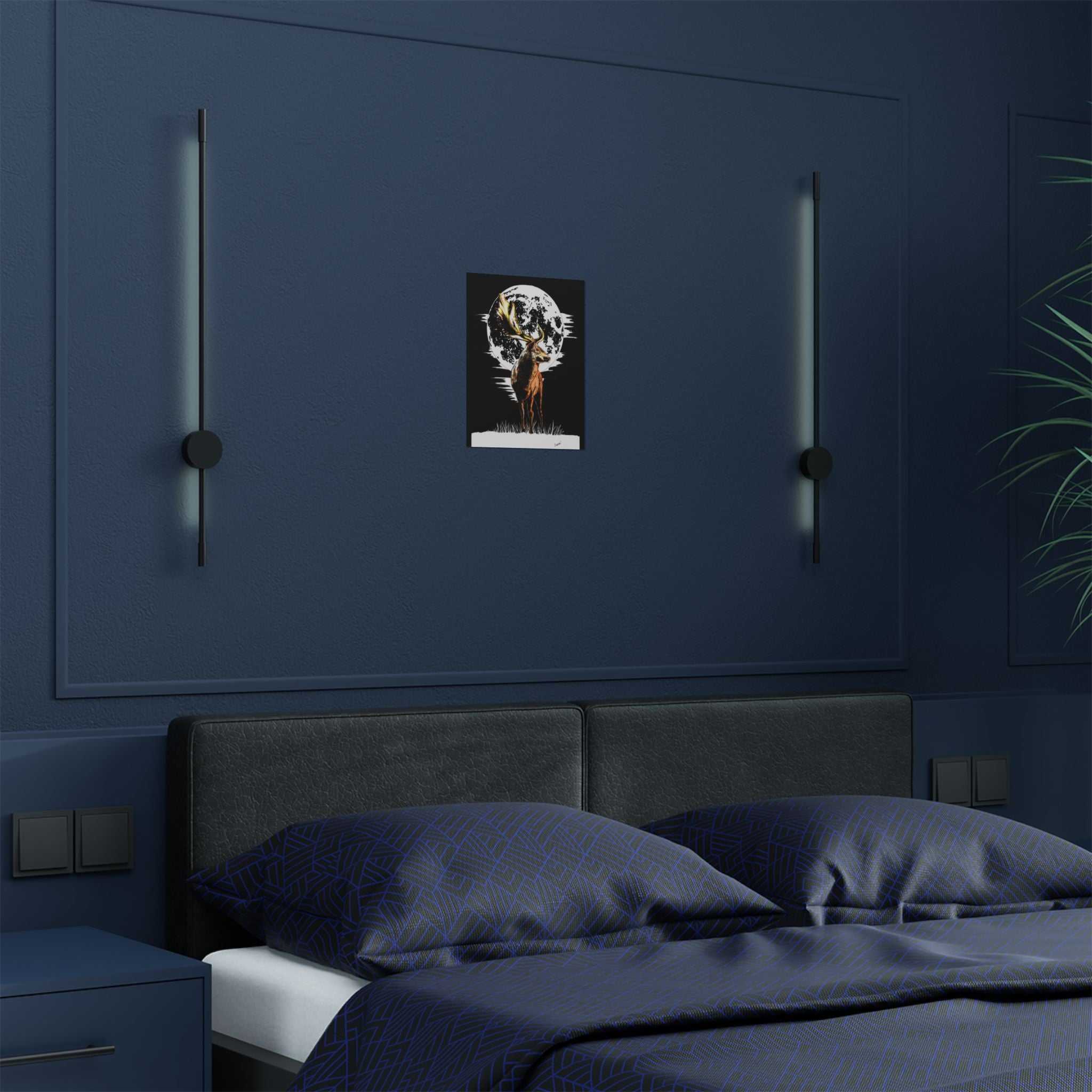 Deer Satin Poster - 300gsm Art Print for Nature Lovers