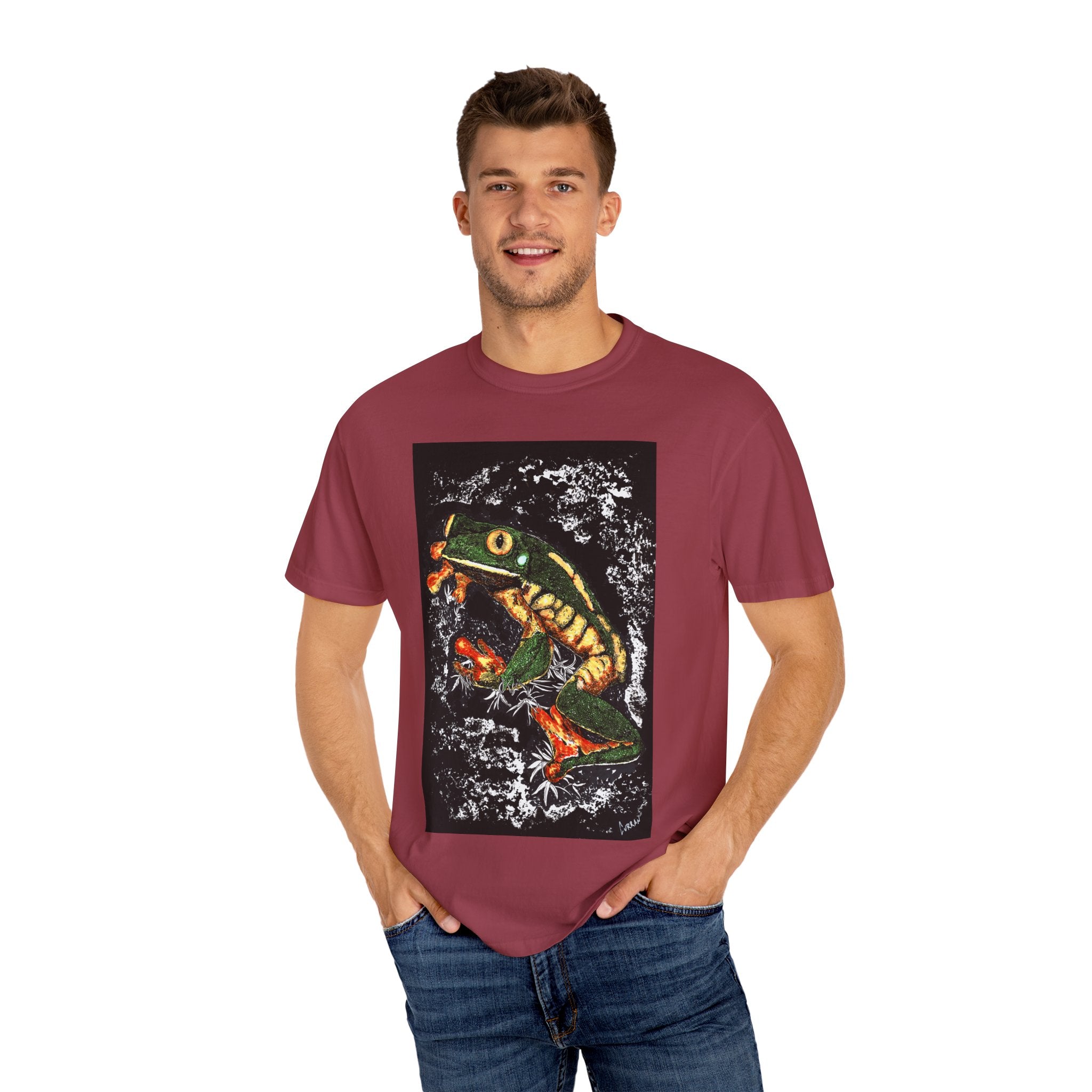 Colorful Frog Unisex T-shirt - Eco-Friendly Art Tee