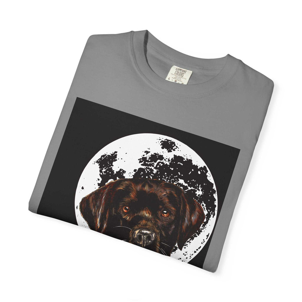 Moonlit Chocolate Lab Unisex Garment-Dyed T-Shirt