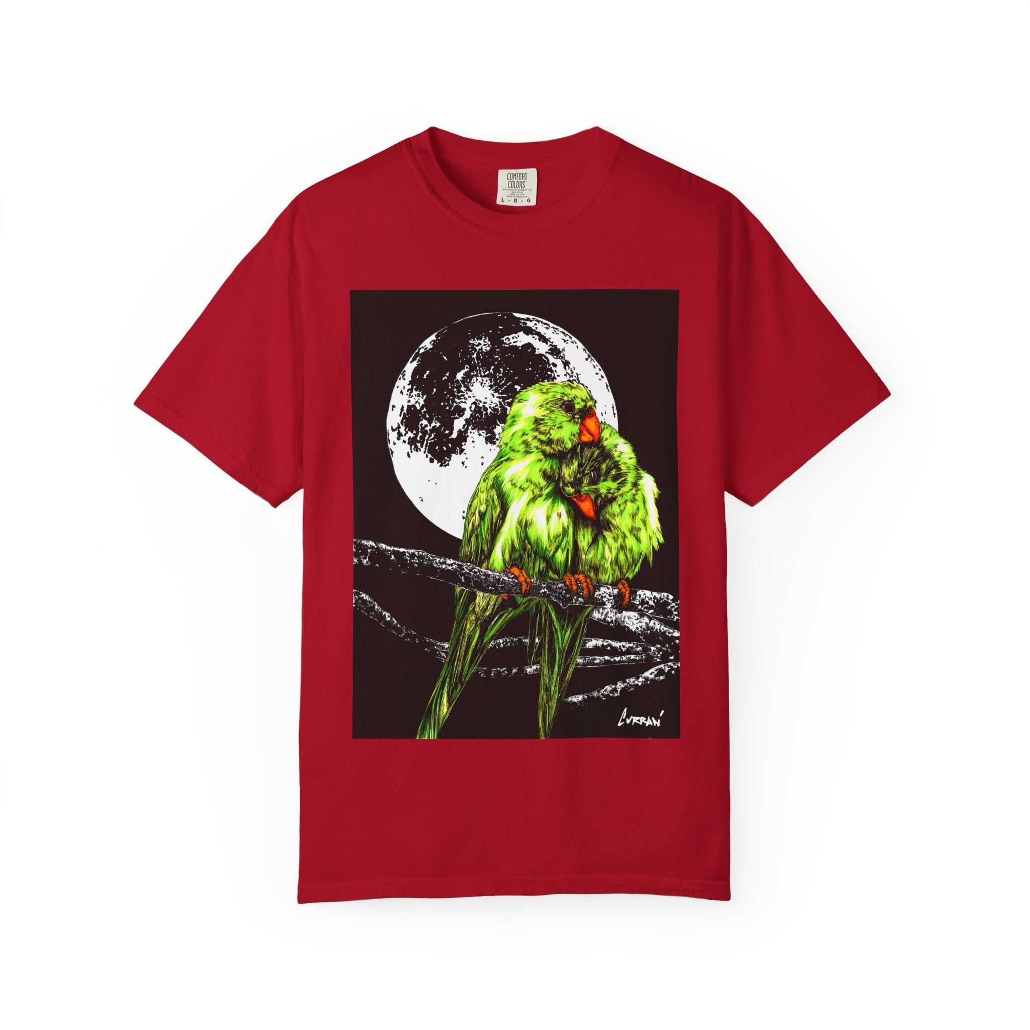 Parrots in the Moonlight Unisex T-shirt.