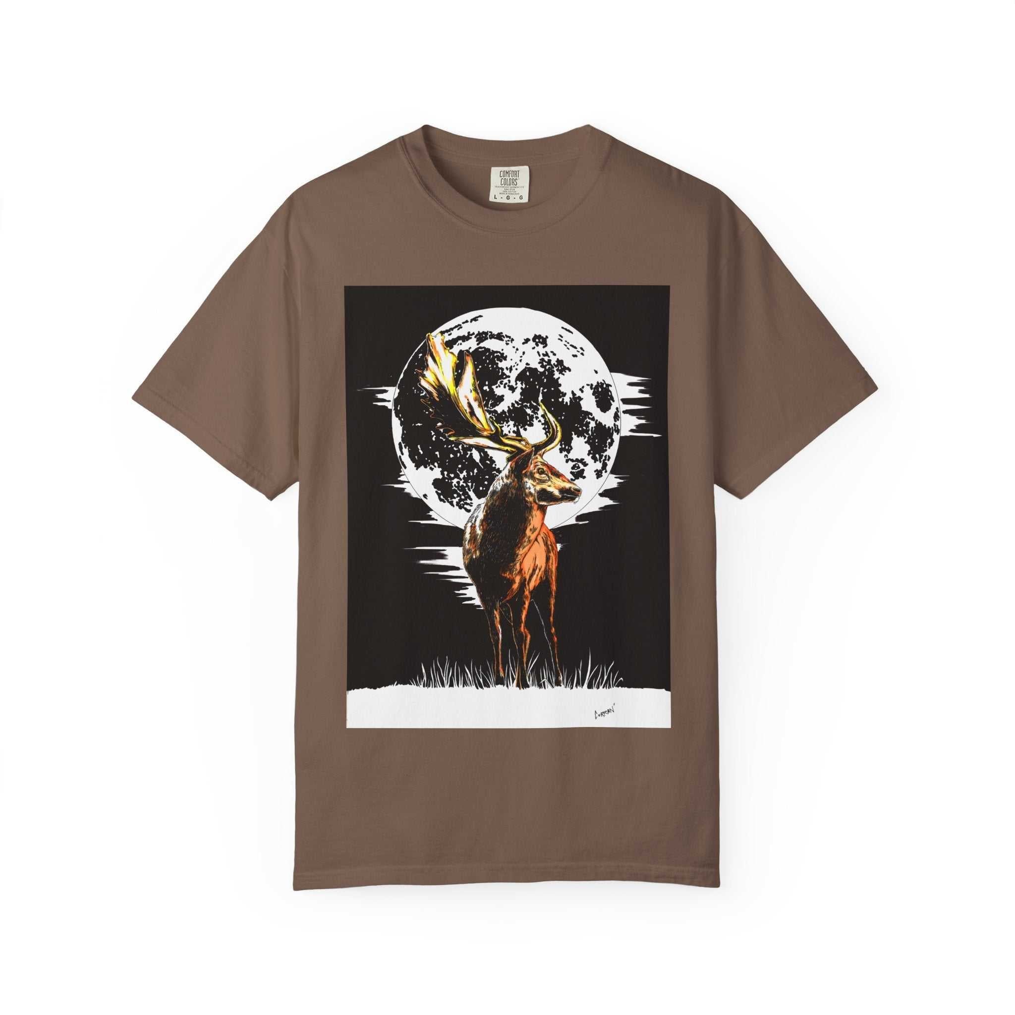 Moonlit Stag Unisex T-Shirt - Nature-Inspired Graphic Tee