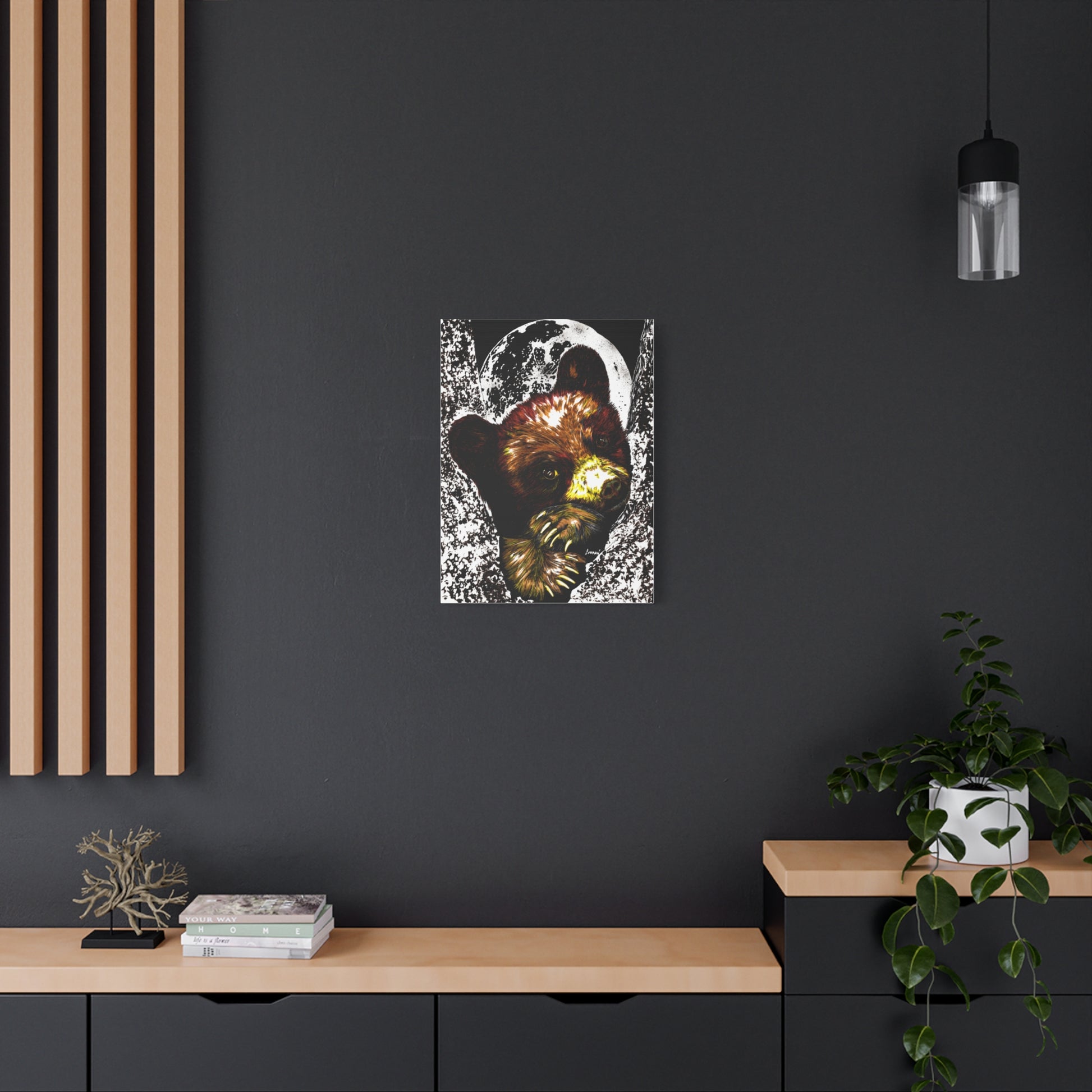 Brown Bear Cub Print of the Original, hand drawn wall art
