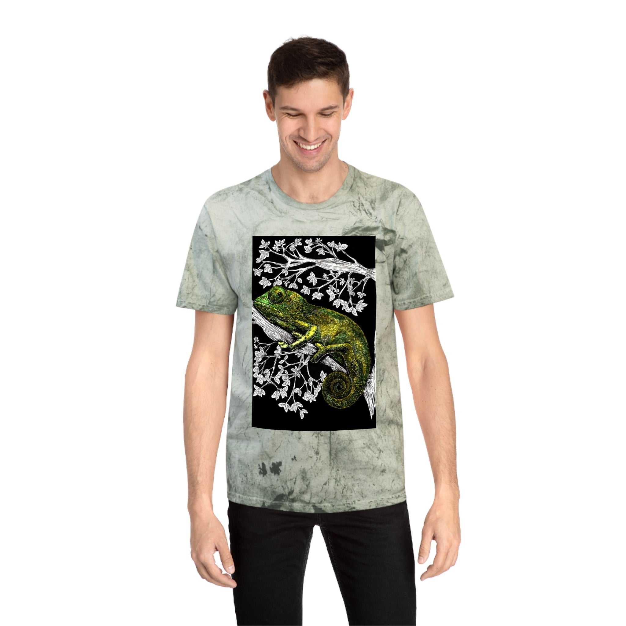 Chameleon Color Blast T-Shirt - Vibrant Nature-Inspired Tee