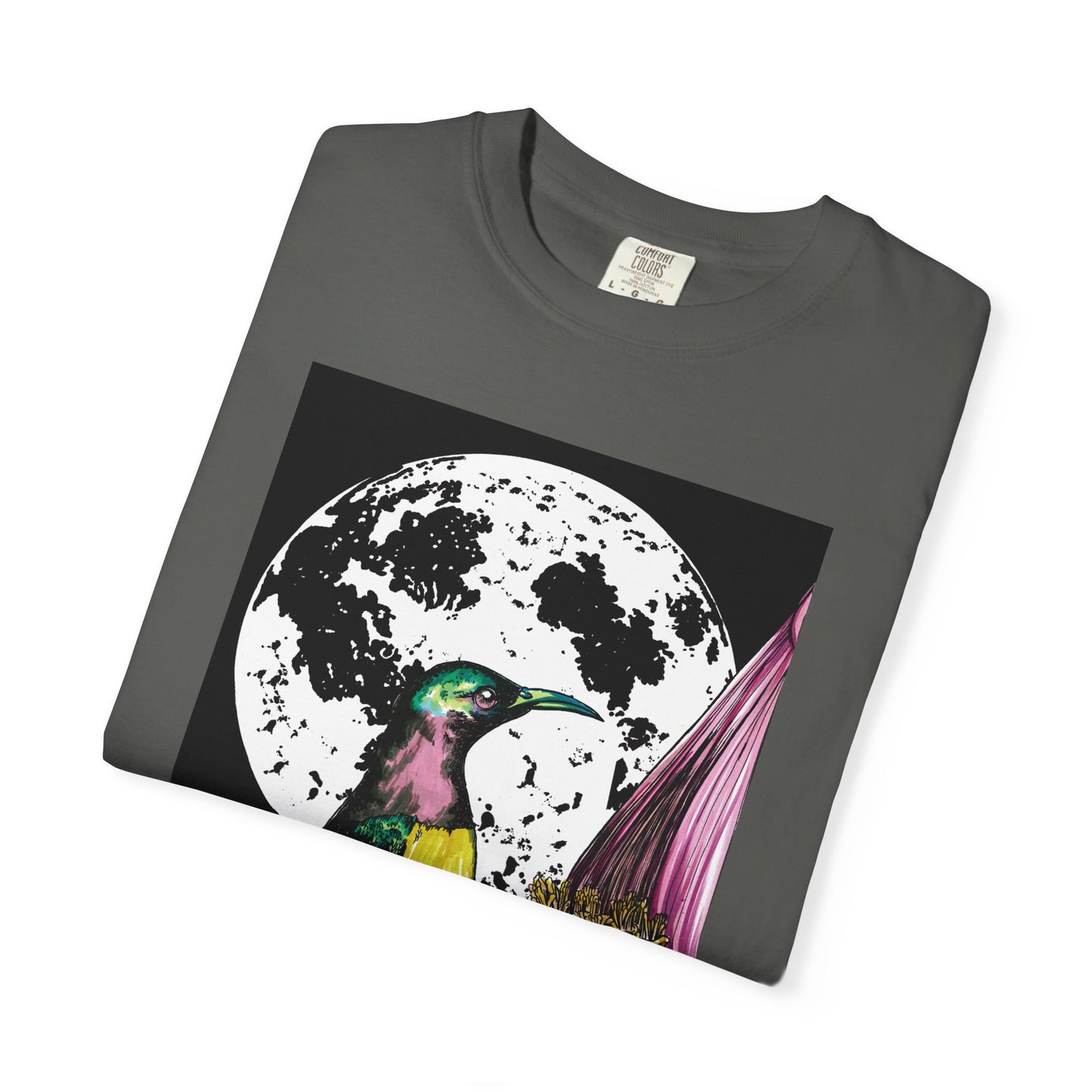 Moonlit Hummingbird Unisex T-Shirt - Vibrant Nature Design