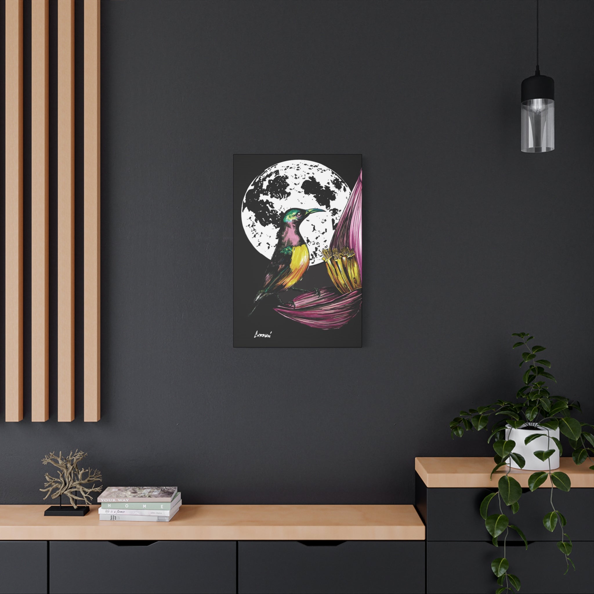 Hummingbird Wall Art Print of the Original, hand drawn