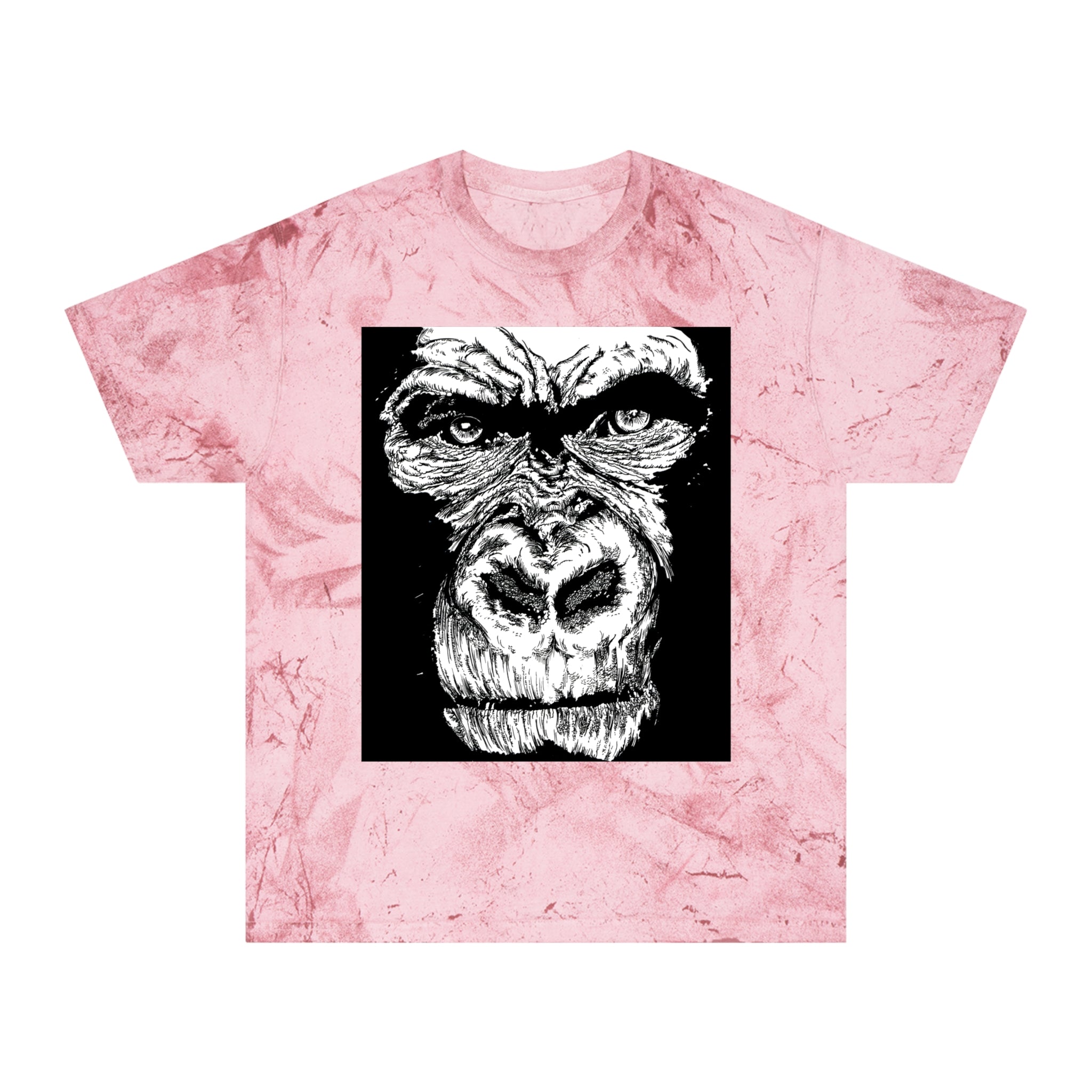 Gorilla Face Color Blast T Shirt Original Hand-Drawn Art