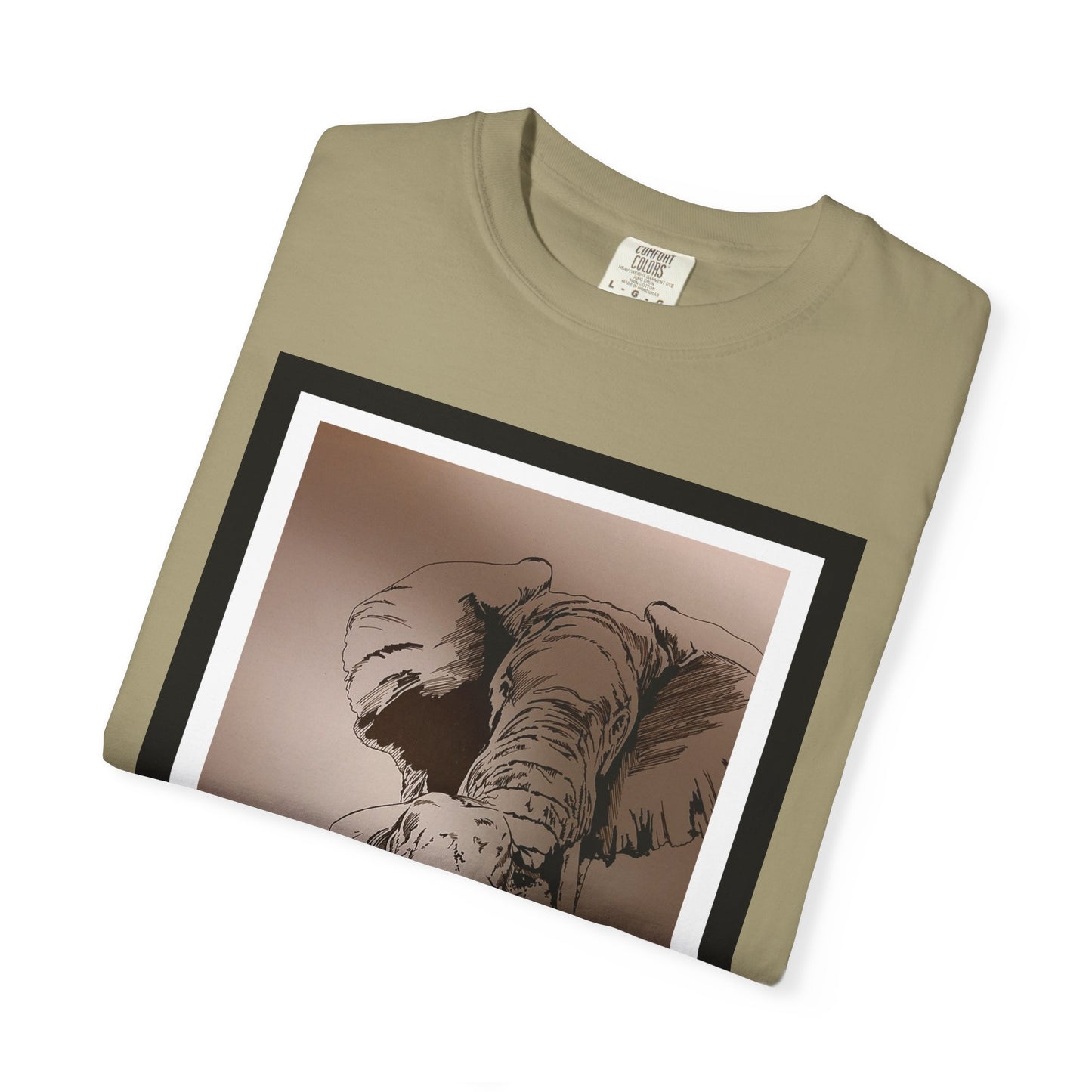 Elephant Family Garment-Dyed T-Shirt | Nature Lover's Tee