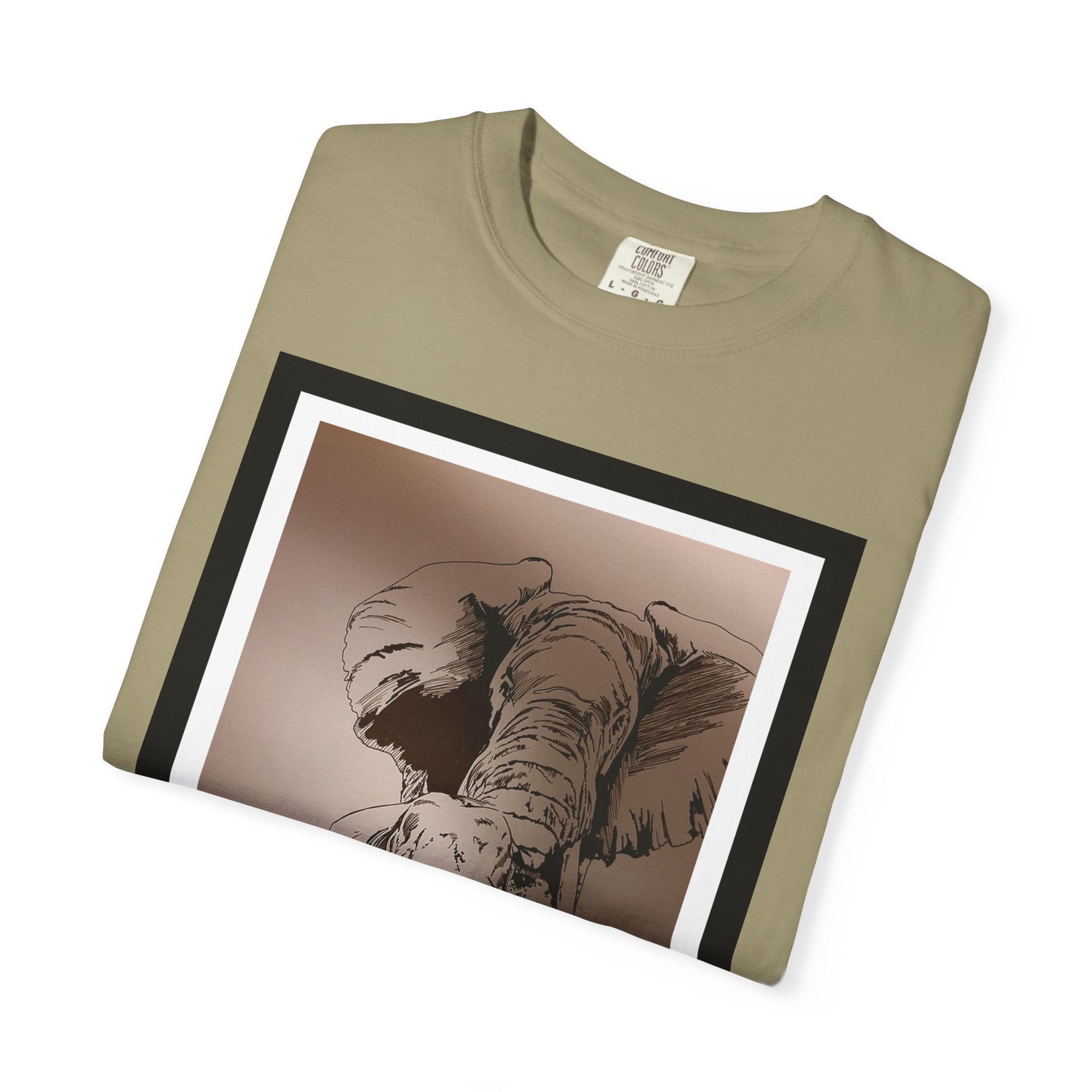 Elephant Family Garment-Dyed T-Shirt | Nature Lover's Tee