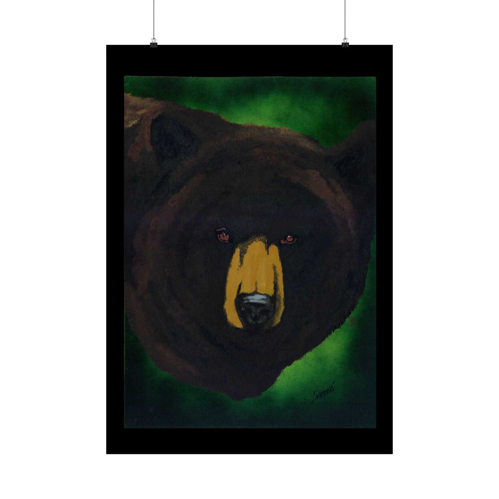 Brown Bear Nature-Inspired Satin Art Print for Animal Lovers