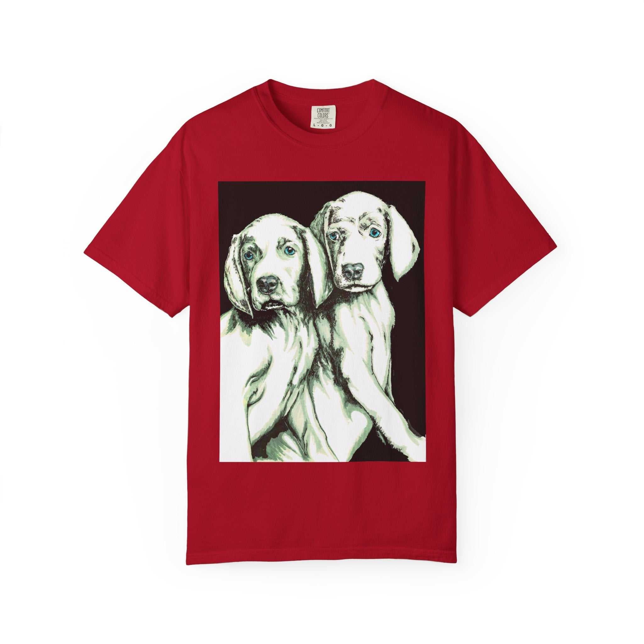 Fall in love with our Puppy Love Unisex Tee featuring the Hand Drawn Original Art. Perfect for dog and pet lovers everywhere!