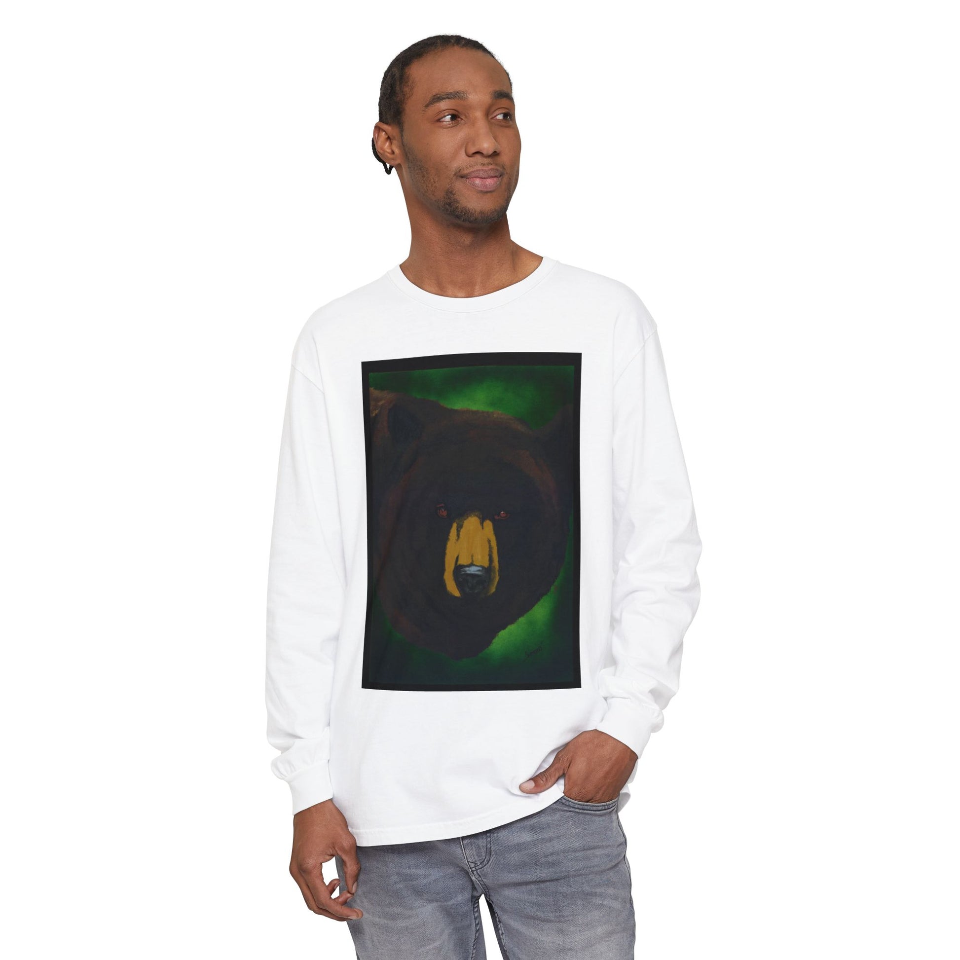Brown Bear Portrait Long Sleeve Unisex T Shirt