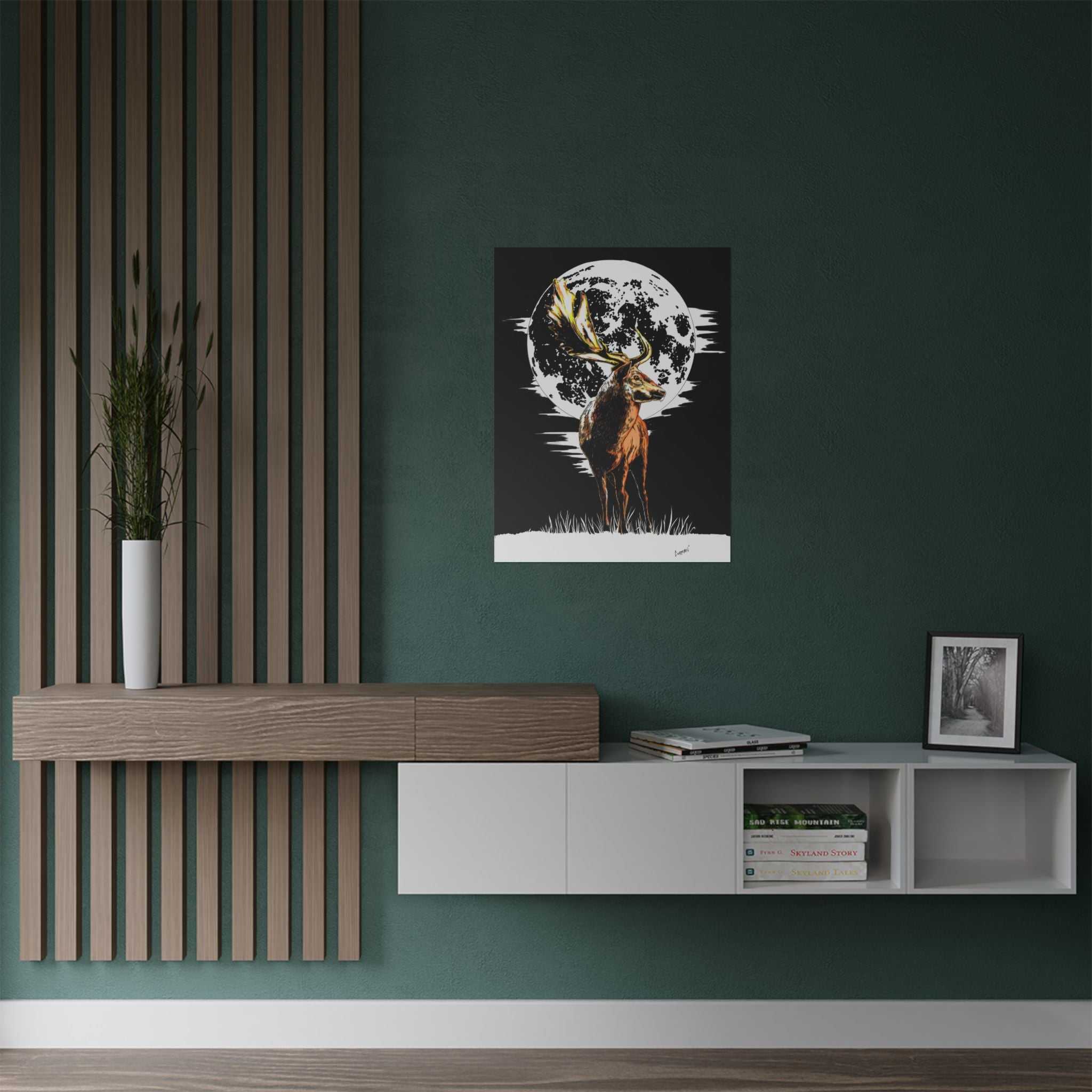 Deer Satin Poster - 300gsm Art Print for Nature Lovers