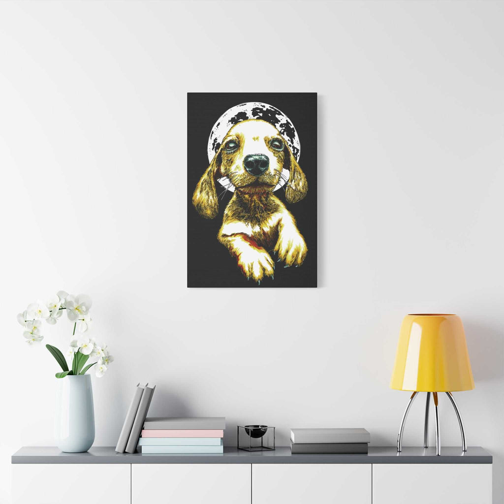 Add a touch of whimsy to your walls with our Whimsical Dog Canvas Wall Art - 1.25" Stretched Matte Print. Perfect for dog lovers!