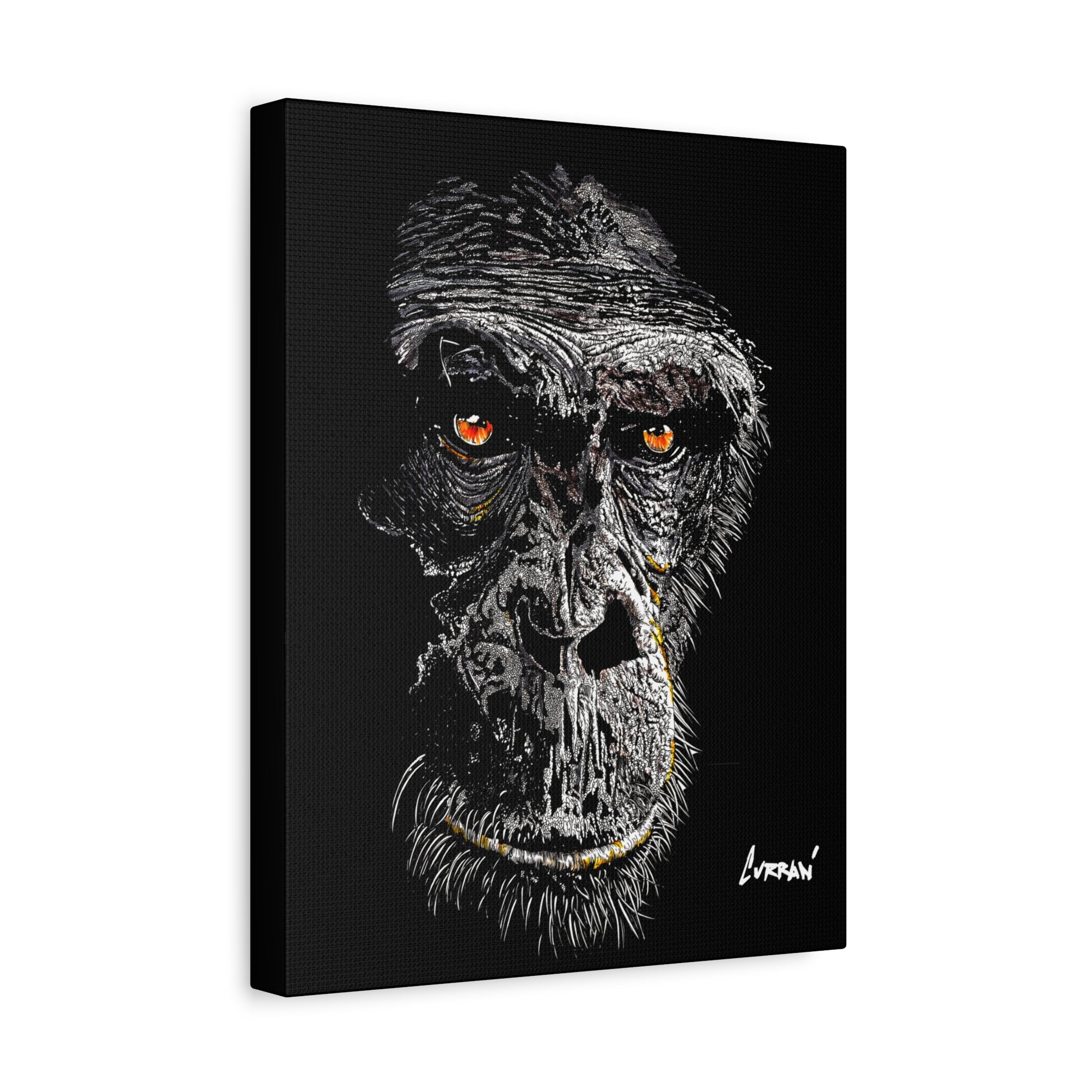 Gorilla 2 Wall Art, Gorilla Print, Hand-Drawn Gorilla,
