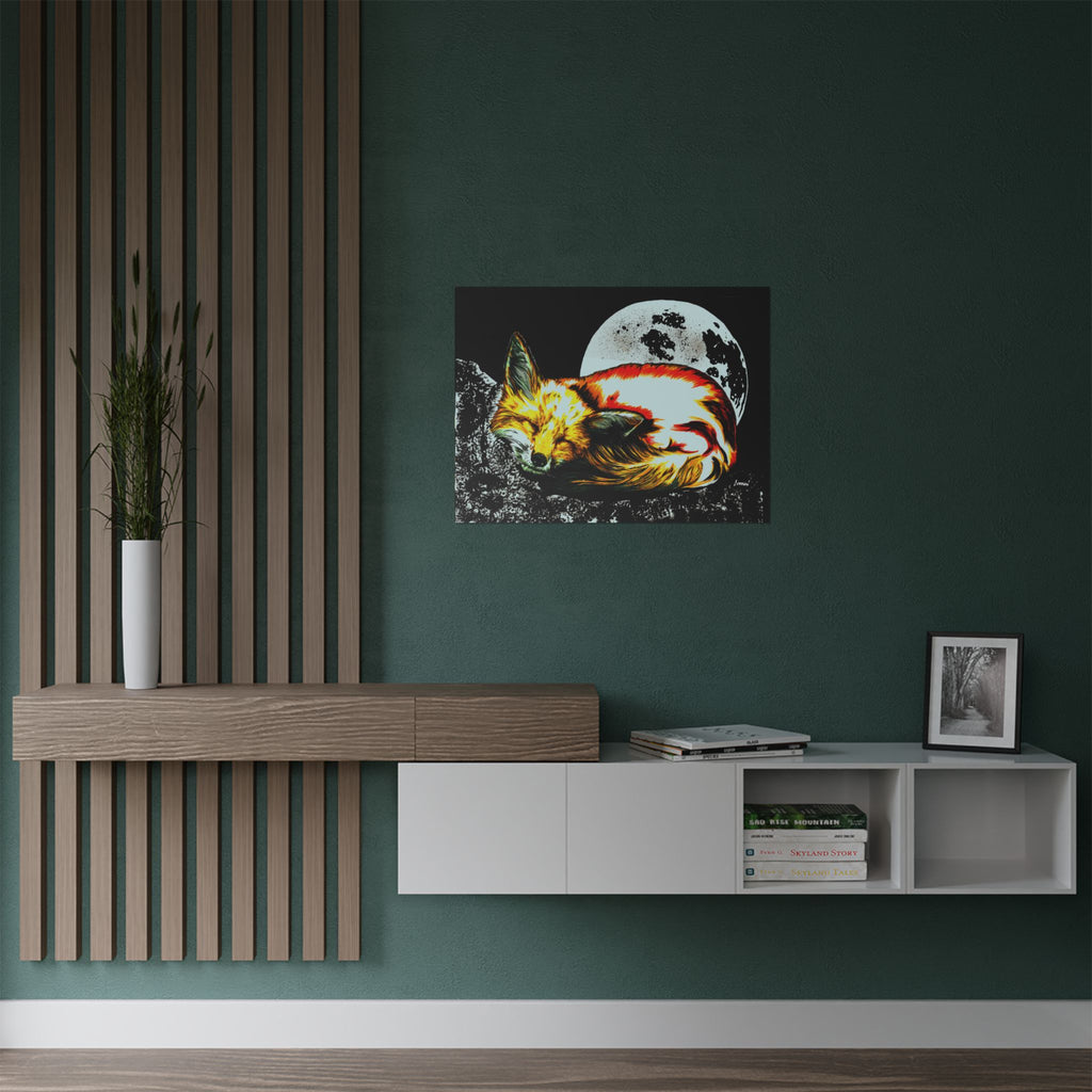 Dreamy Fox Satin Poster - 300gsm Art Print for Animal Lovers