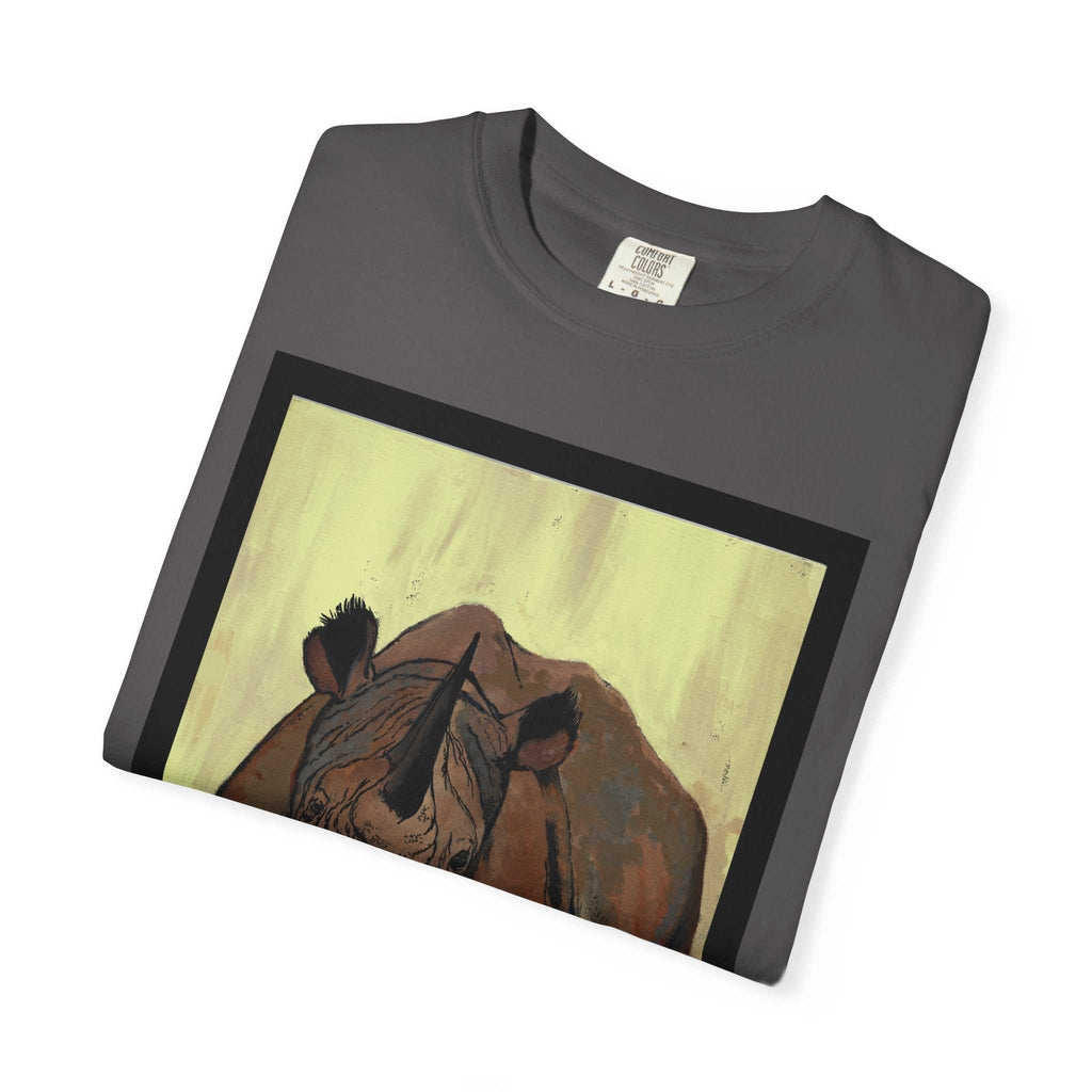 Perfect blend of style and sustainability with our Wildlife Rhinos Unisex Garment-Dyed T-Shirt - Eco-Friendly Nature Art. Stand out in nature-inspired fashion!