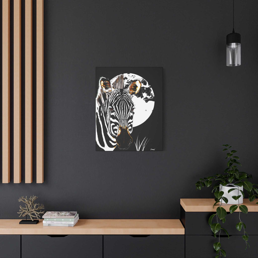 Zebra Wall Art, Zebra Print, Hand-Drawn Zebra, Wildlife Art, Safari Animal Decor, Nature Wall Art, Black and White Art, Animal Lover Gift Printed on Matte Canvas,