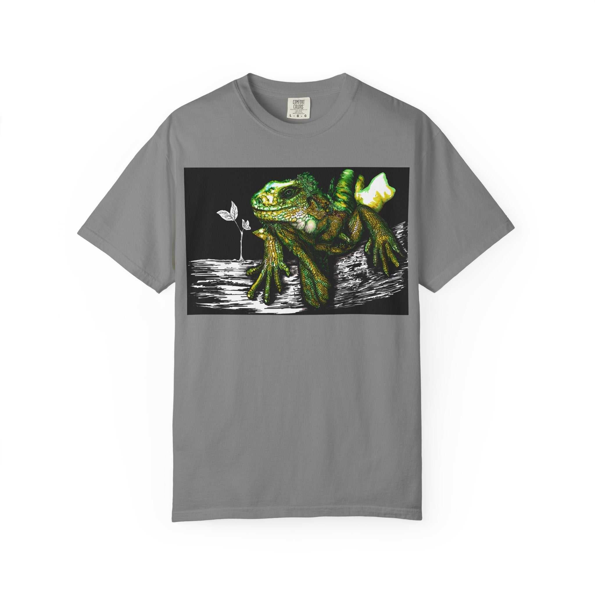Iguana Unisex T-shirt - Hand Painted Art Design