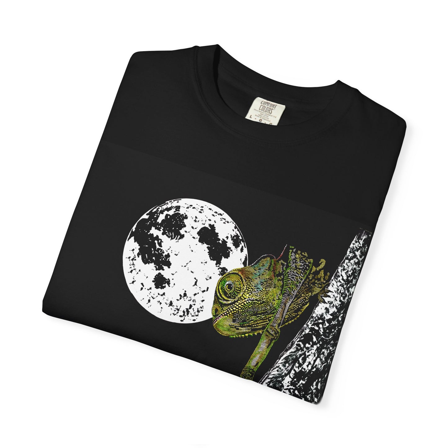 Moonlit Chameleon Unisex T-Shirt - Nature-Inspired Art Tee for Wildlife Lovers