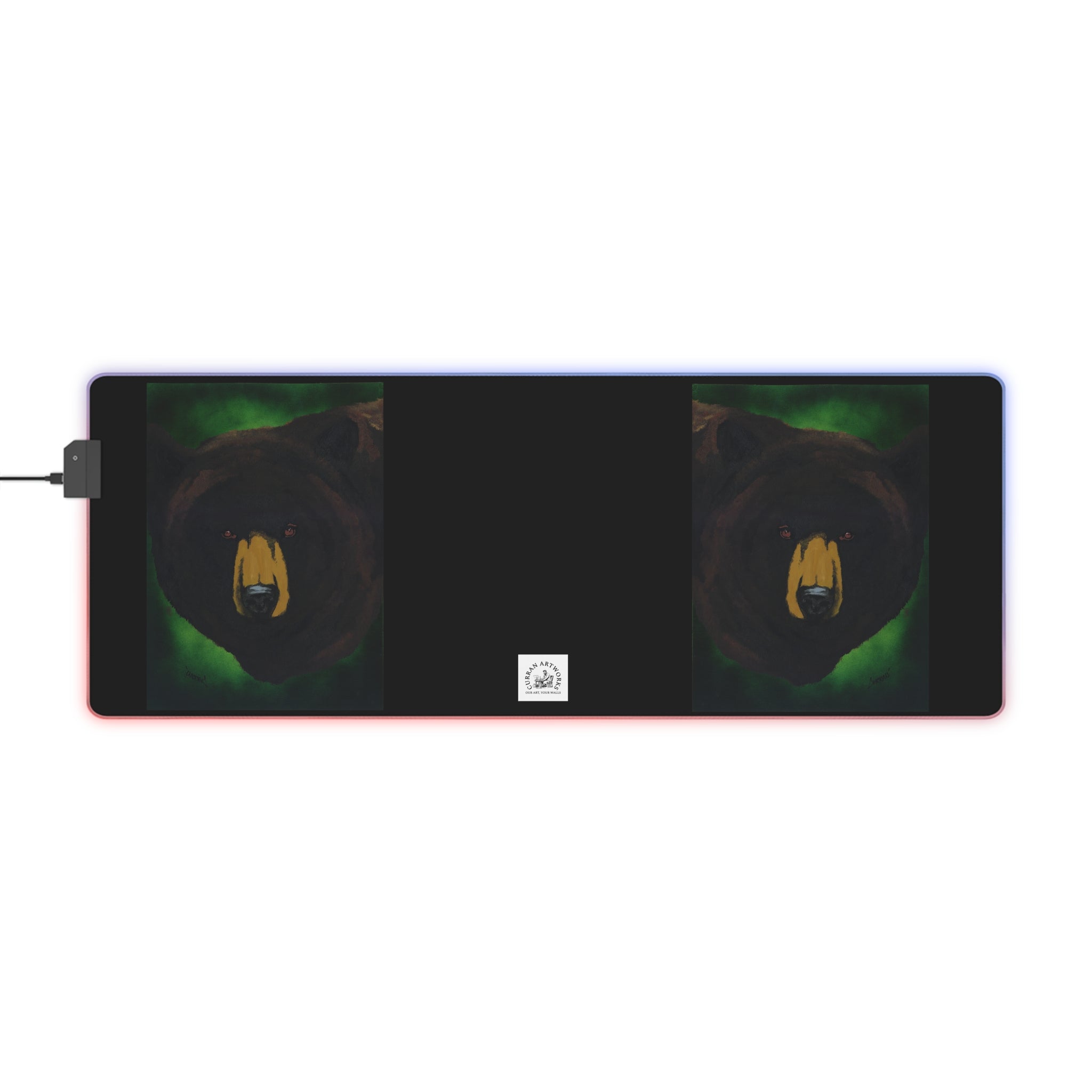 LED Gaming Mouse Pad with Bear Design - RGB Backlit