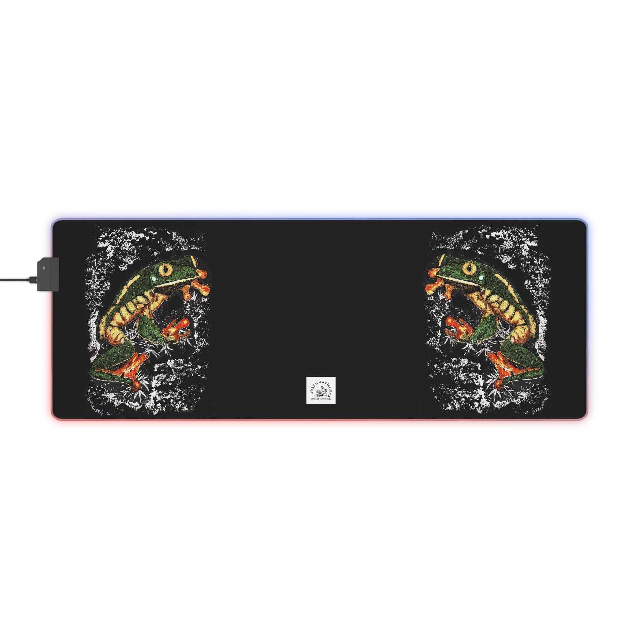 Vibrant LED Gaming Mouse Pad with Frog Design - Ideal for Gamers & Streamers making a perfect birthday gift or Christmas present! Get yours today!