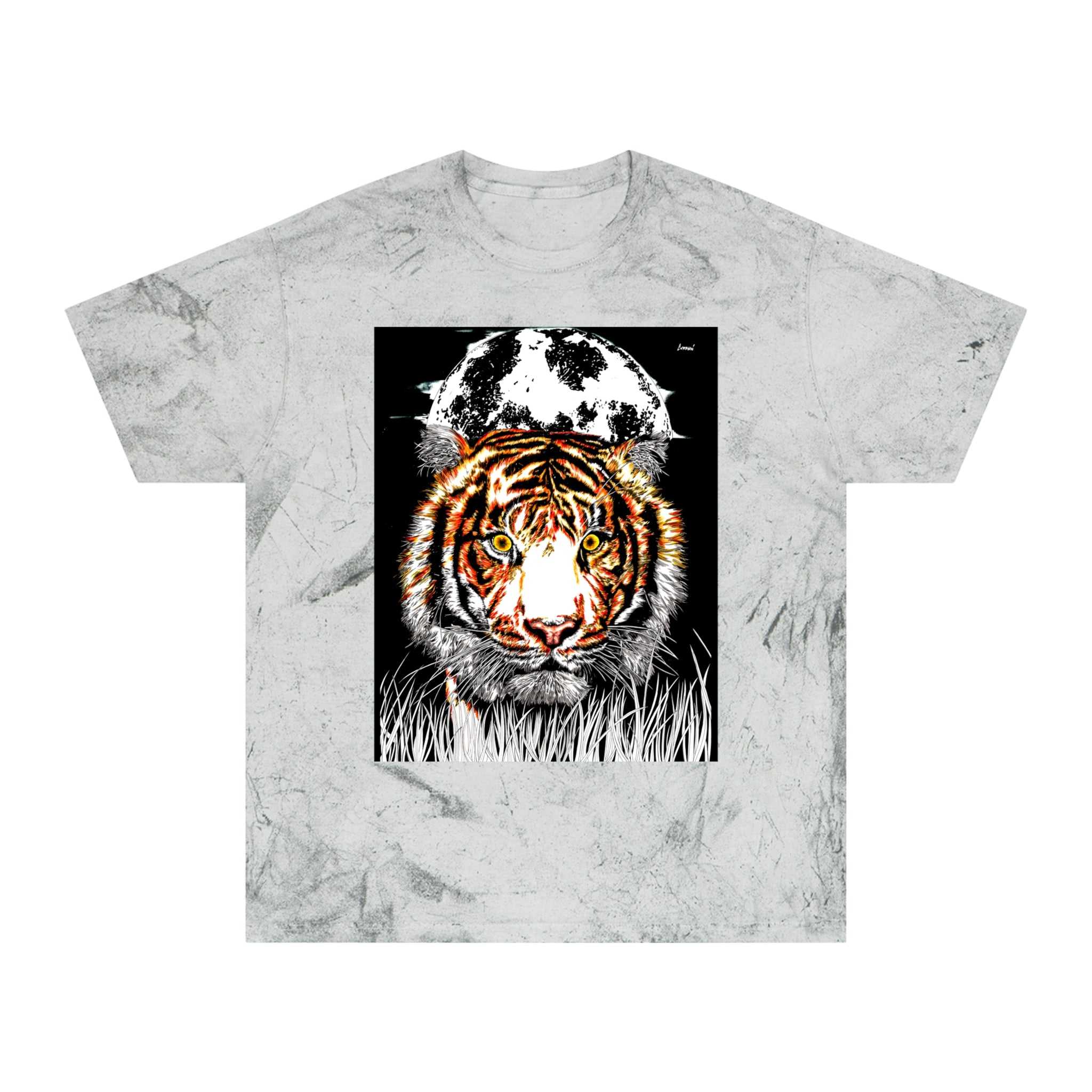 Color Blast Tiger Unisex T Shirt Original Hand Drawn Art