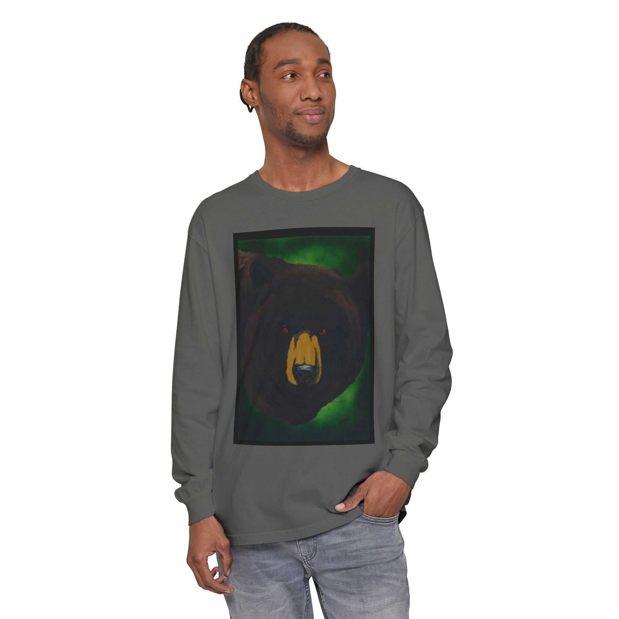 Brown Bear Portrait Long Sleeve Unisex T Shirt