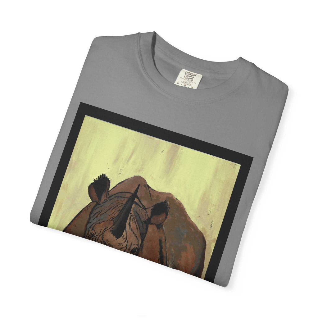 Perfect blend of style and sustainability with our Wildlife Rhinos Unisex Garment-Dyed T-Shirt - Eco-Friendly Nature Art. Stand out in nature-inspired fashion!