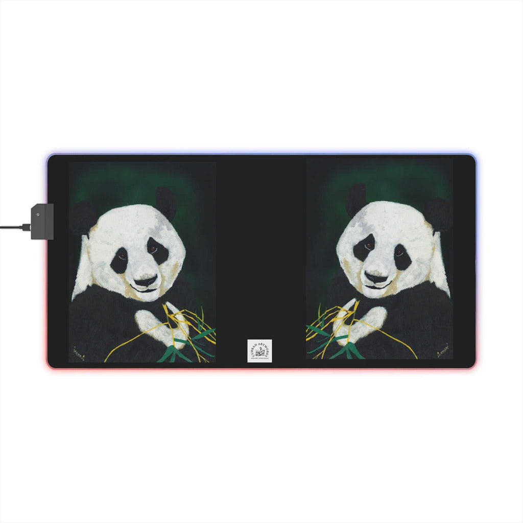 Panda LED Gaming Mouse Pad - RGB Light-Up Desk Accessory